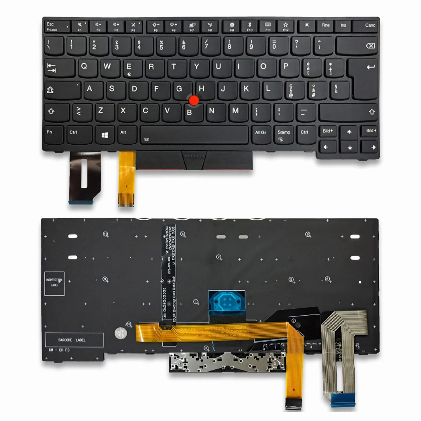 Ricambio tastiera Lenovo ThinkPad E480 E490 L380 L390 L480 L490 P43s Layout italiano retroilluminazione con frame