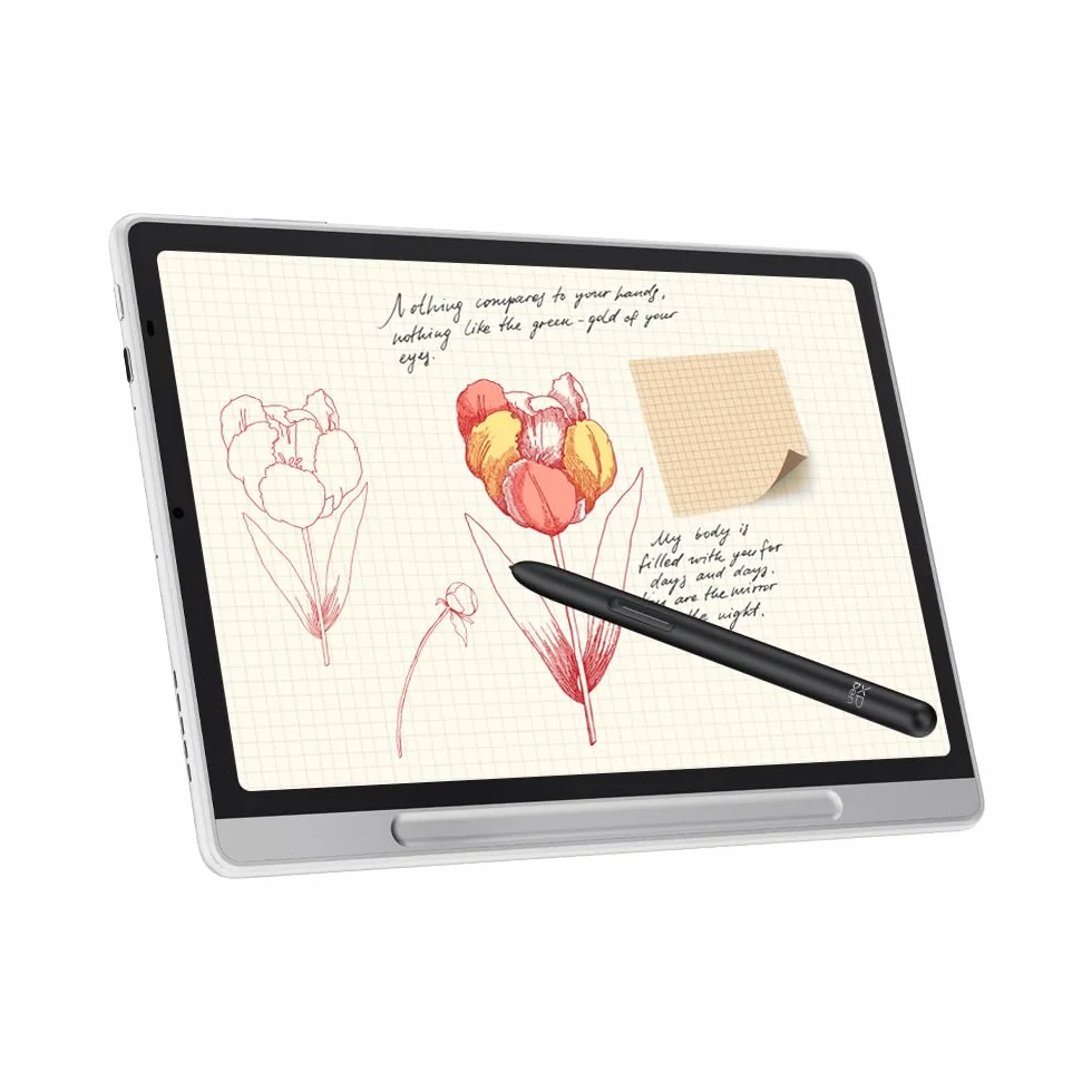 XPPen Magic Note Pad, paper tablet a colori da 10,95 pollici, penna 16384 livelli, tre modalità di colore, risoluzione 1200 x 1920, capacità batteria 8000 mAh, sistema operativo Android