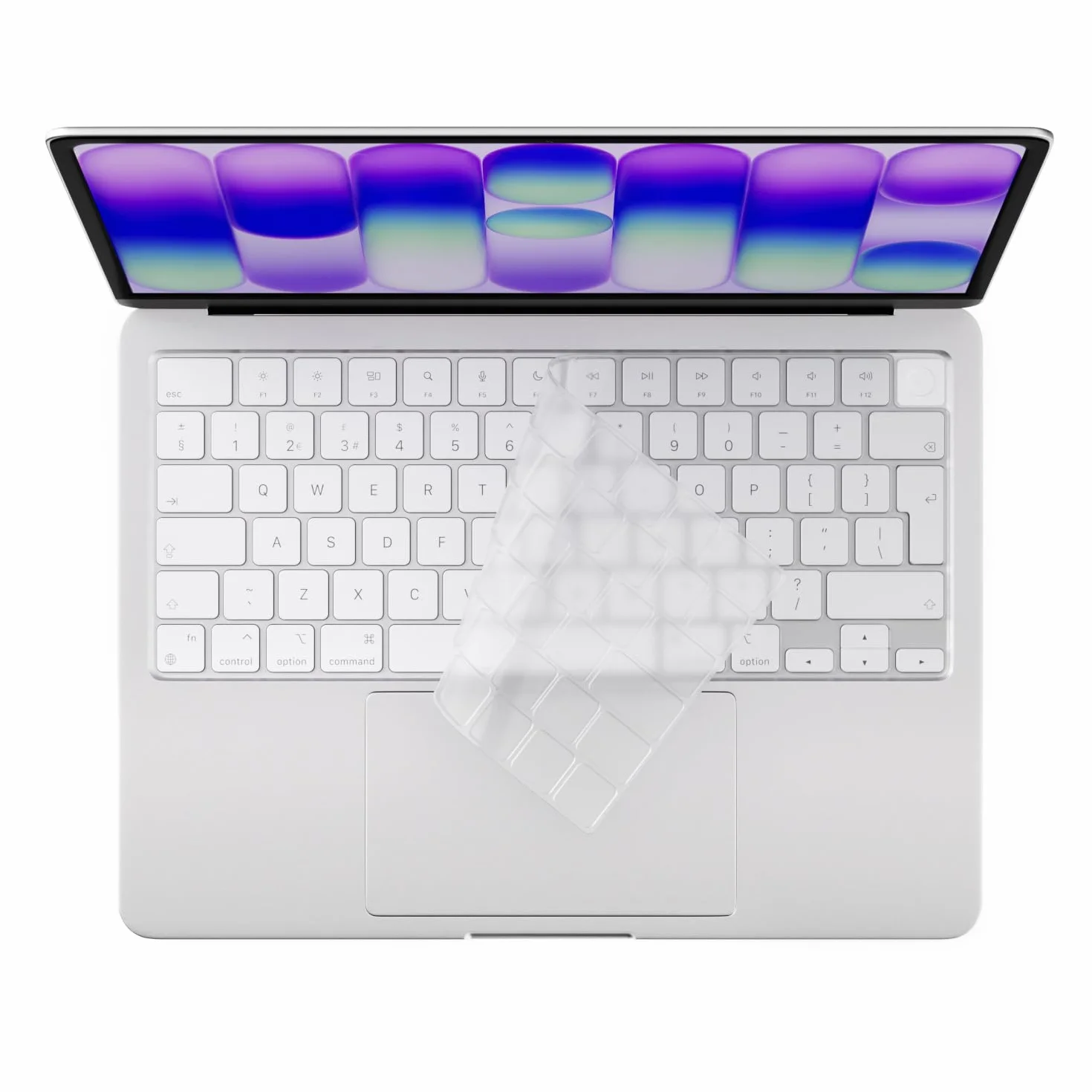 Copertura per tastiera per MacBook Neo 2026 da 13" A3404 A18 Pro con Touch ID, layout UK/EU, anti-fuoriuscite, antipolvere, lavabile, protezione accessori (trasparente)