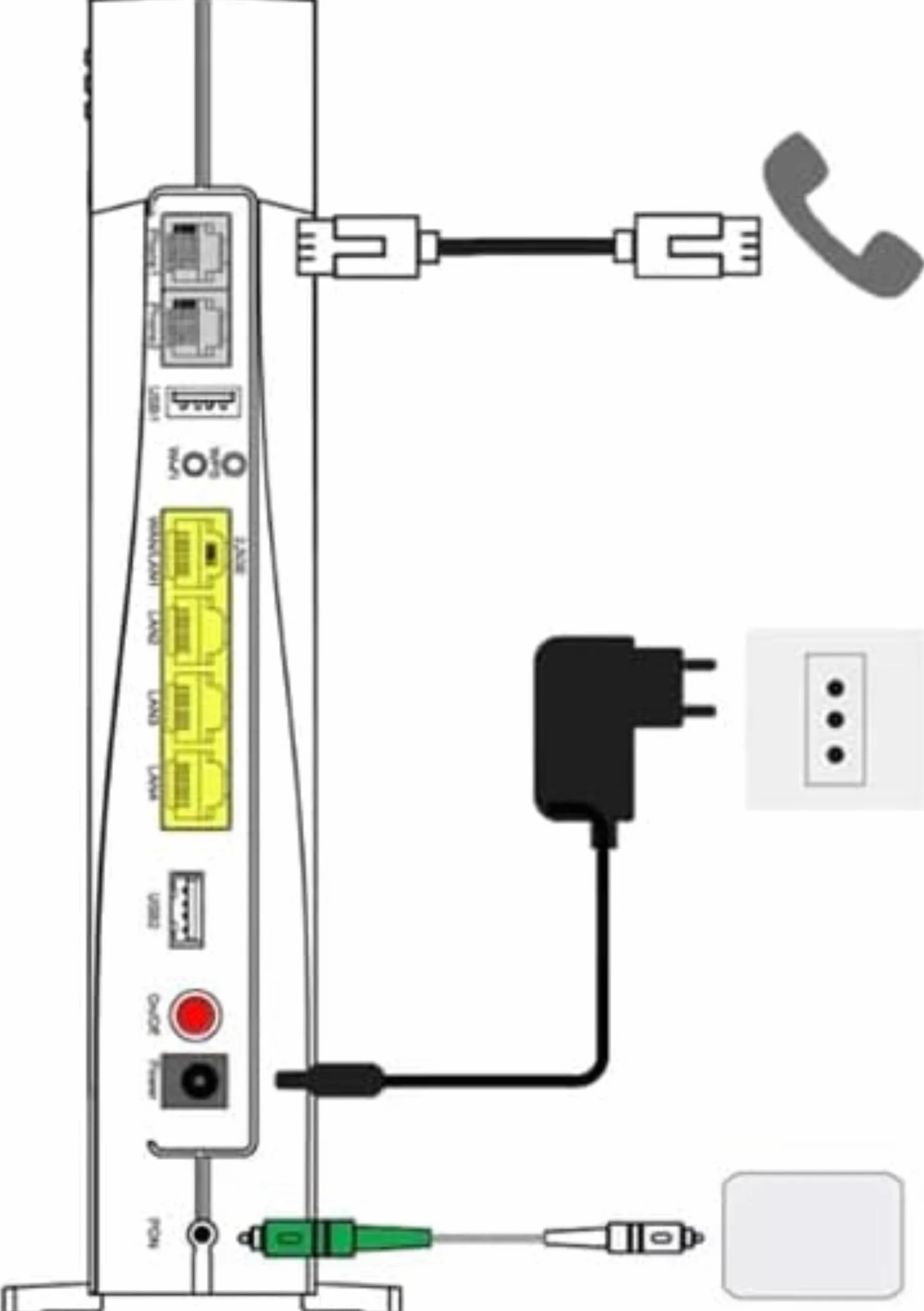 T I M HUB Pro Modem Router Wi-Fi 7 FTTH Fibra Ottica 2.5Gbps ZXHN F6745M | Solo Fibra FTTH, non FTTC, EasyMesh 2.4/5GHz, WAN 2.5G LAN 1G, 2 porte FXS telefono