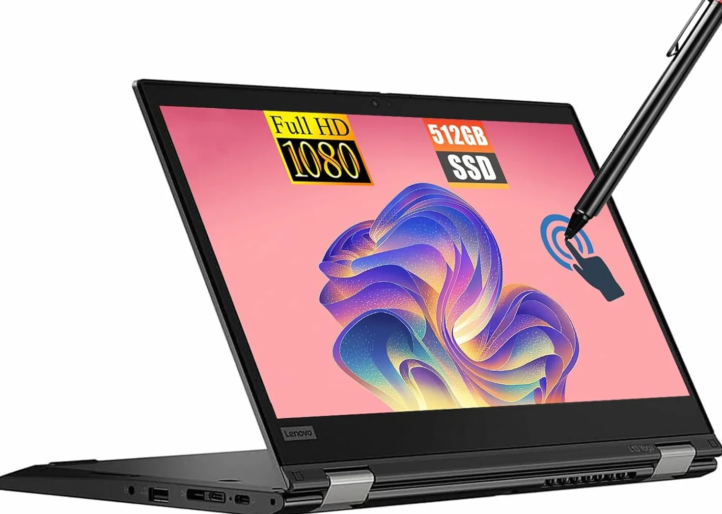 Lenovo ThinkPad L13 Yoga Gen 1 Laptop Touchscreen 2 in 1 13.3" FHD Intel Core i5-10310U 16GB RAM 256GB SSD Penna Stilo Windows 11 Pro Rinnovato