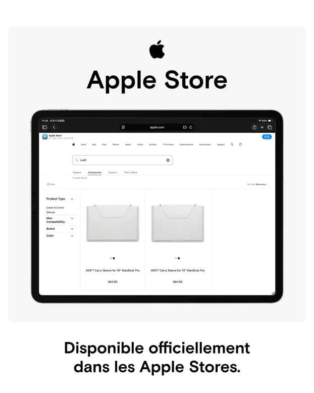 MOFT Custodia e supporto per computer portatile, espandibile e ultra sottile, per notebook da 13"-14", compatibile con MacBook Pro 15, HP, Dell, Lenovo, Asus, regali per uomini e donne