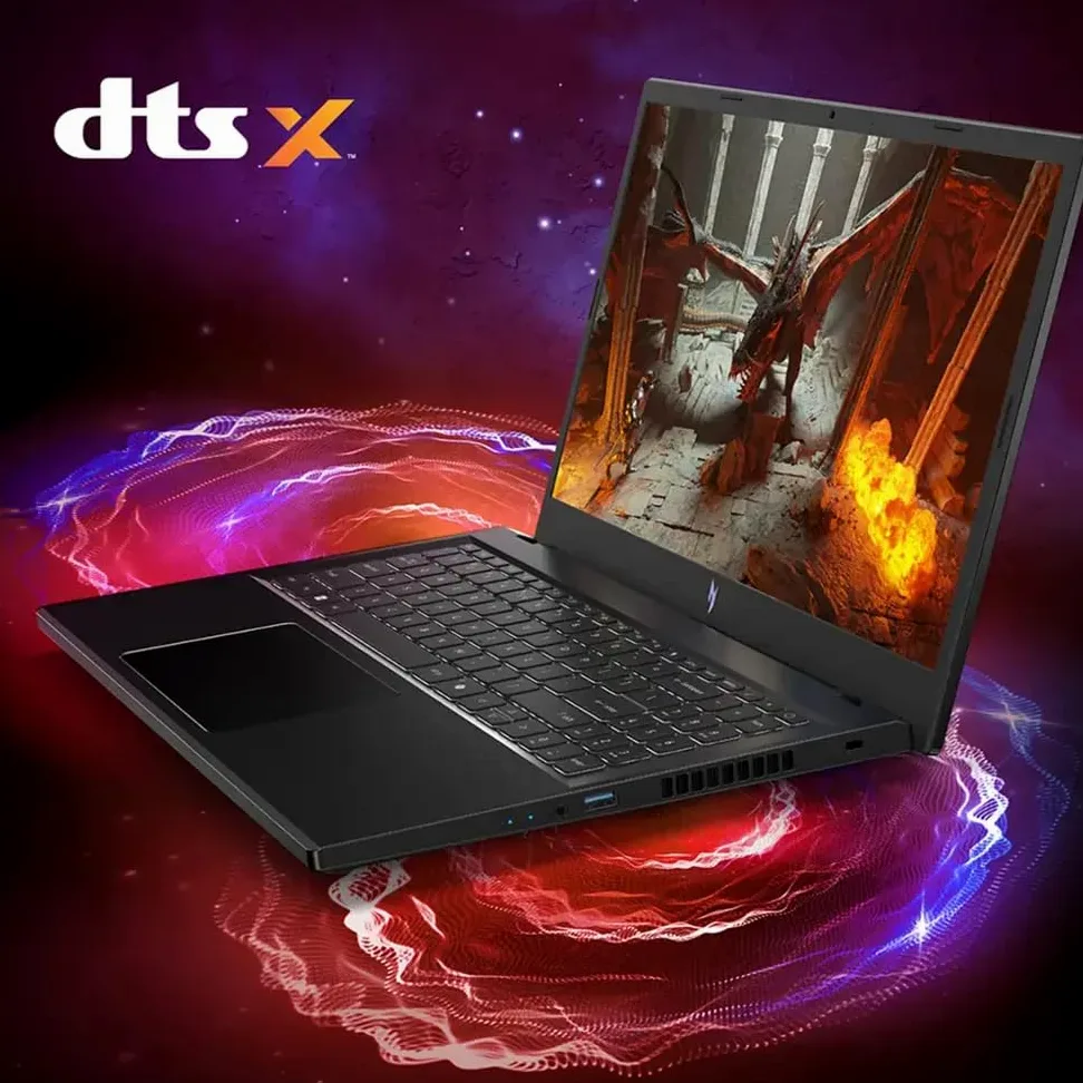 acer Nitro V Gaming Laptop, 15.6" FHD IPS Display, 144Hz, AMD Ryzen 5 7535HS, 6 core, GeForce RTX 4050, 16GB DDR5, 1TB SSD, Obsidian Black, Windows 11, BK, borsa per laptop, TWE Mouse Pad & Mouse