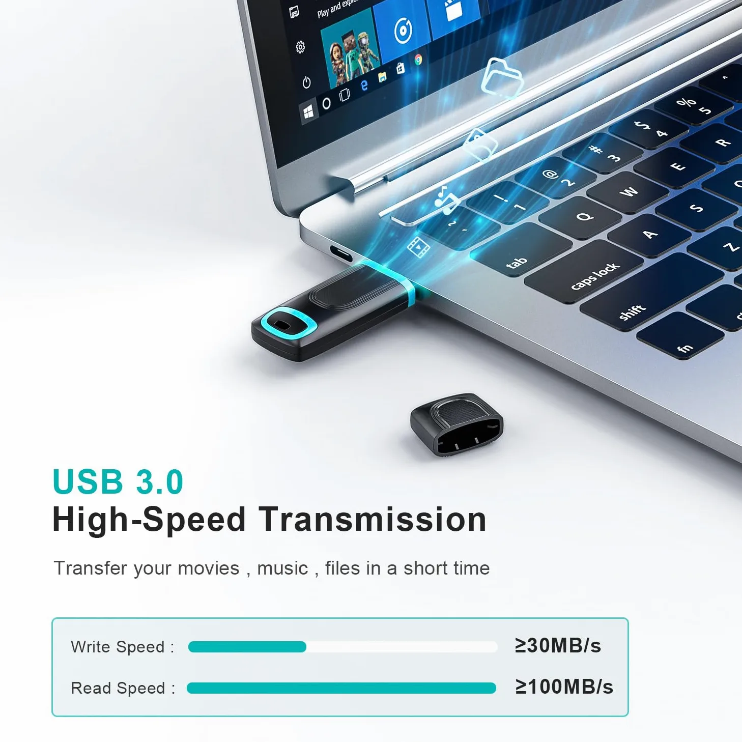RAOYI Confezione da 10 unità flash da 64 GB, USB 3.0 ad alta velocità, chiavetta da pollice per archiviazione e backup dei dati (multicolore)