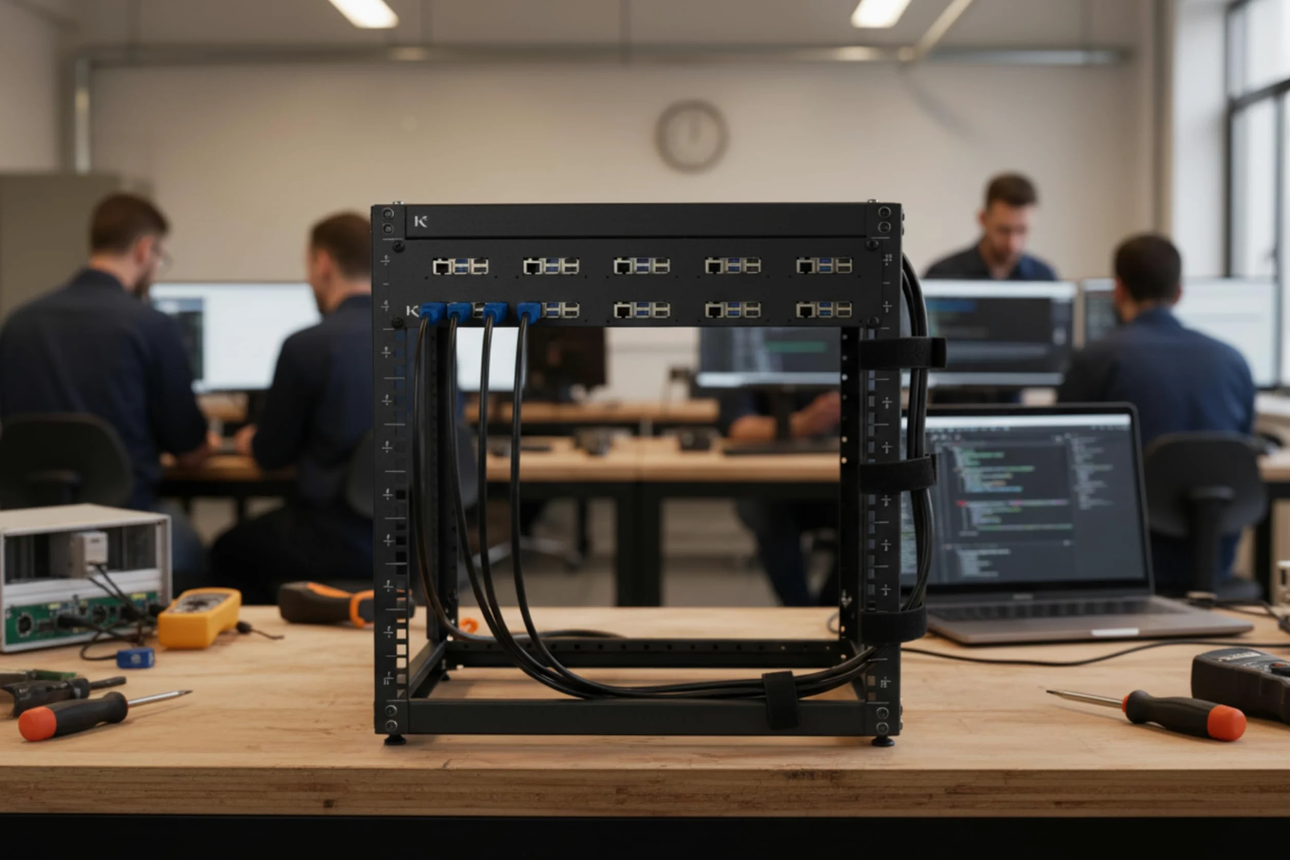 KKSB Pannello rack 2U per Raspberry Pi da 19-inch (19"), contiene 10 schede, supporta cappelli e dispositivo di raffreddamento ufficiale Raspberry Pi