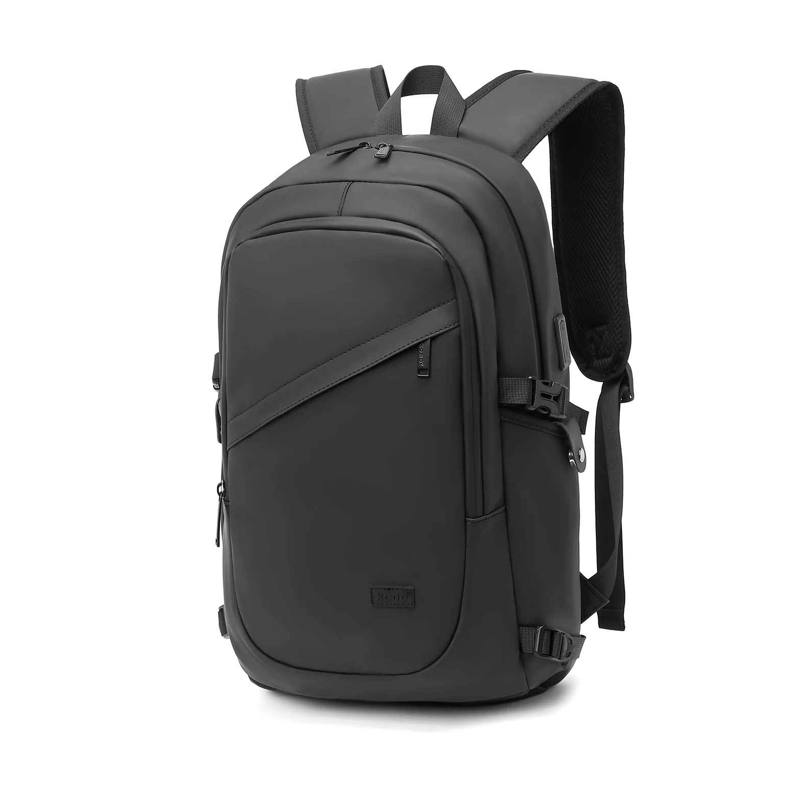 KONO Zaino Porta PC 15.6/17.3 Pollici con Porta USB, Zaino da Lavoro Uomo Impermeabile per Università Viaggi Aereo, Design Elegante