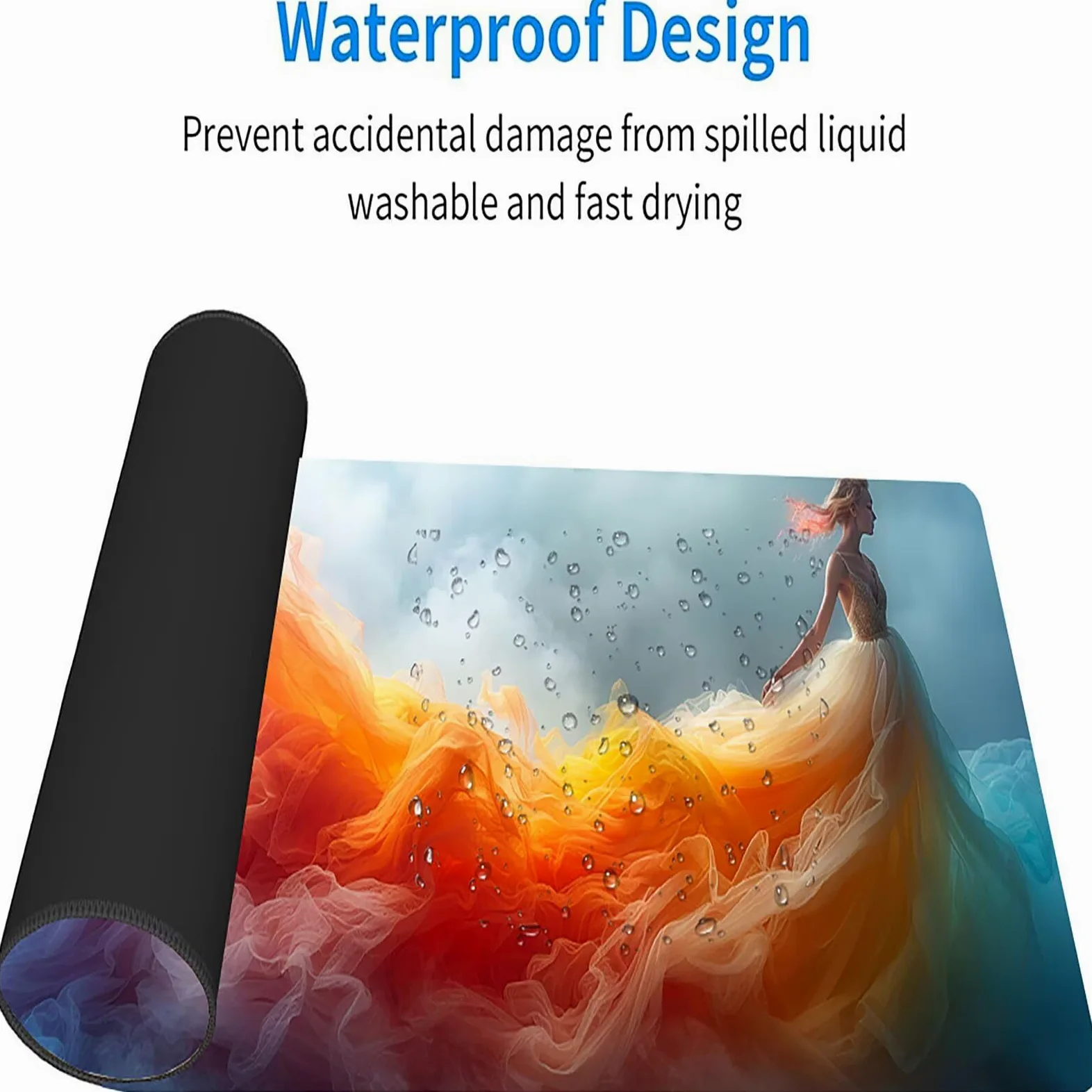 Tappetino Mouse XXL 1500 x 800 mm, Tappetino Mouse Donna, Gaming Mousepad Migliorare la Velocità e la Precisione, Mouse Pad con Base in Gomma Antiscivolo, Ufficio Accessori Gaming, Grigio 0-5183