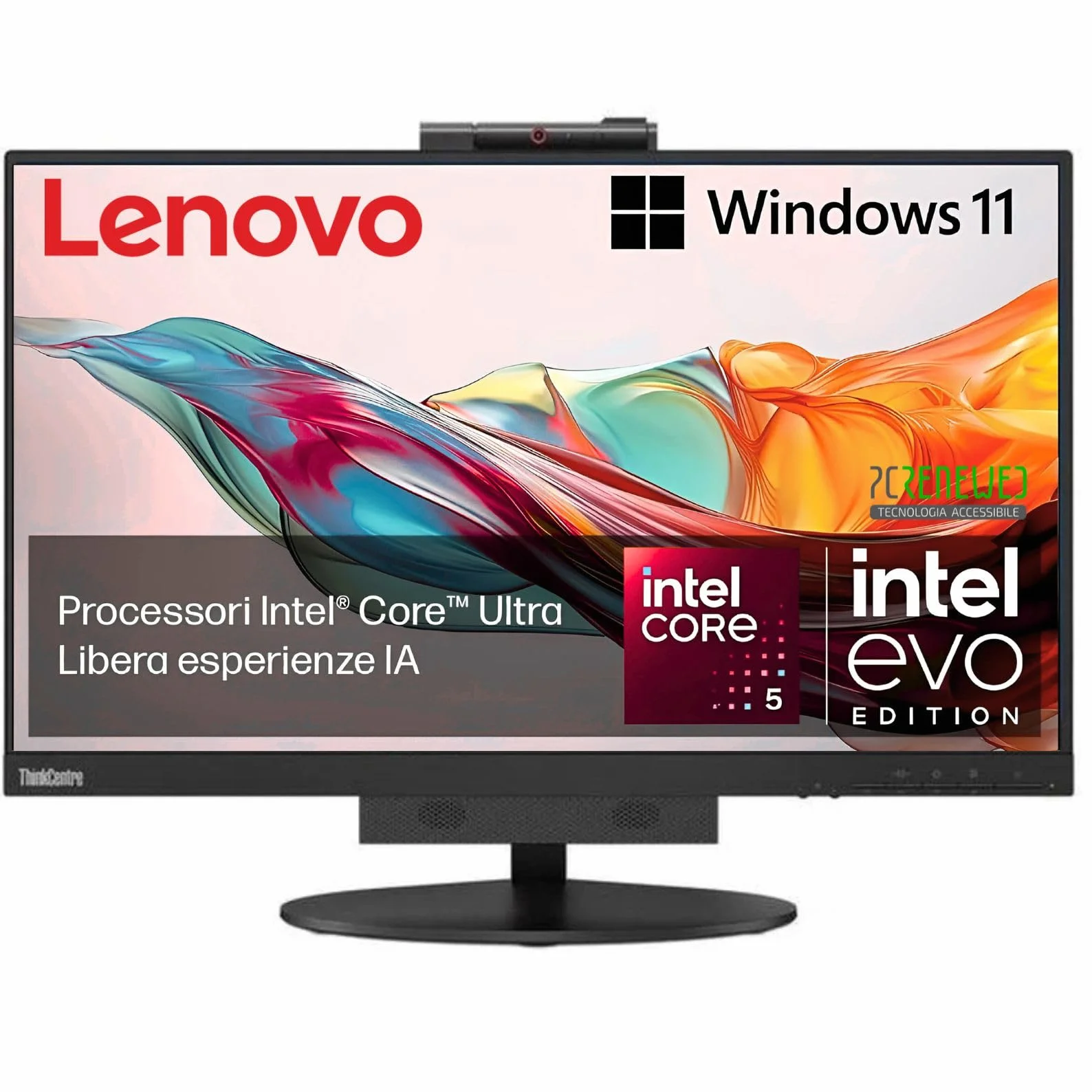 Lenovo ThinkCentre TIO24 24″ All In One Intel Core i5 8400T 16 GB 256 GB Windows 11 Pro Office 2021 Ricondizionato