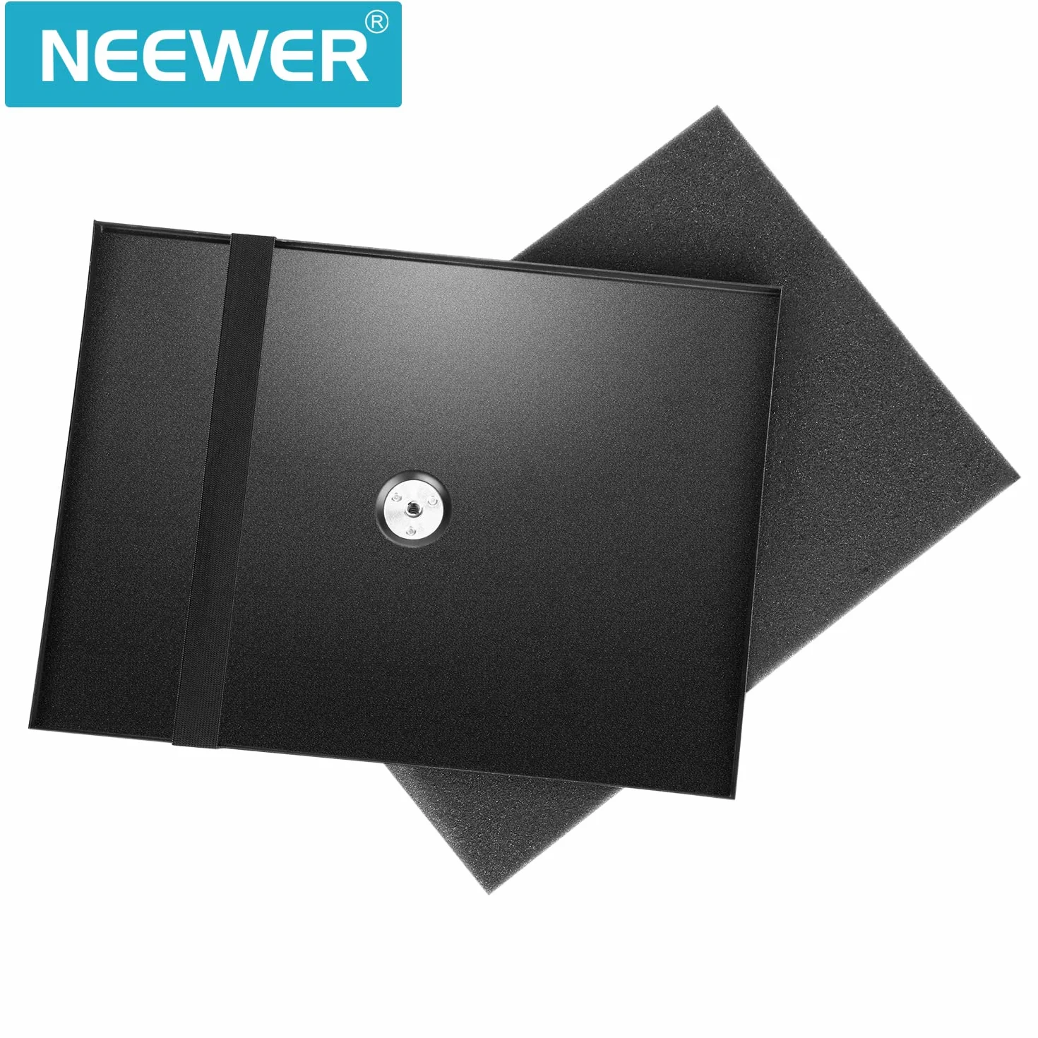 Neewer Supporto per treppiede per computer portatile, portatile, pallet, proiettore, da 1/4 a 3/8", da utilizzare in palco, sale riunioni all'aperto (supporto treppiede non incluso) (34 x 24 x 1,3 cm)