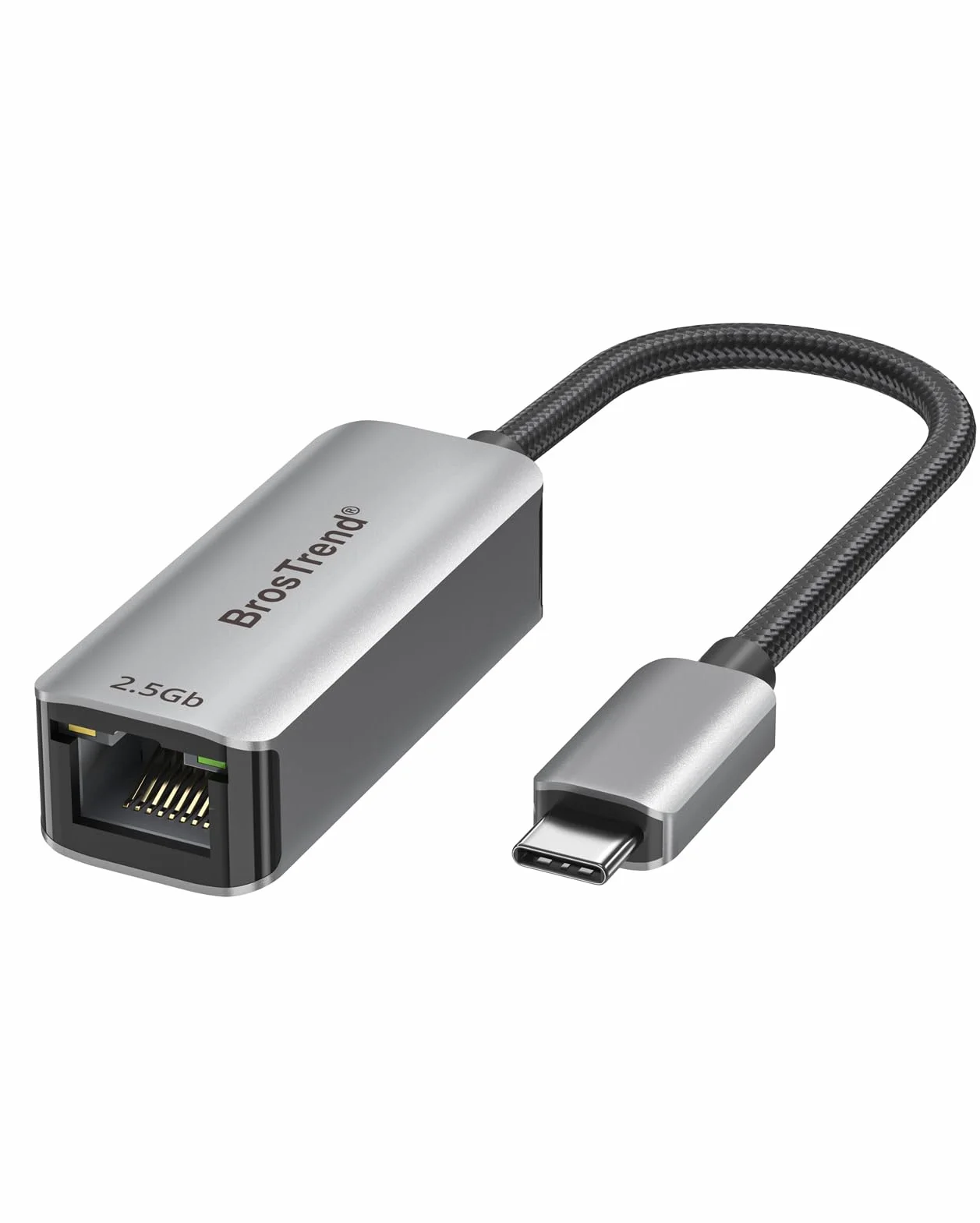 BrosTrend 2.5Gb Adattatore Ethernet USB C Plug & Play Alluminio per PC MacBook iPad Thunderbolt 5/4/3