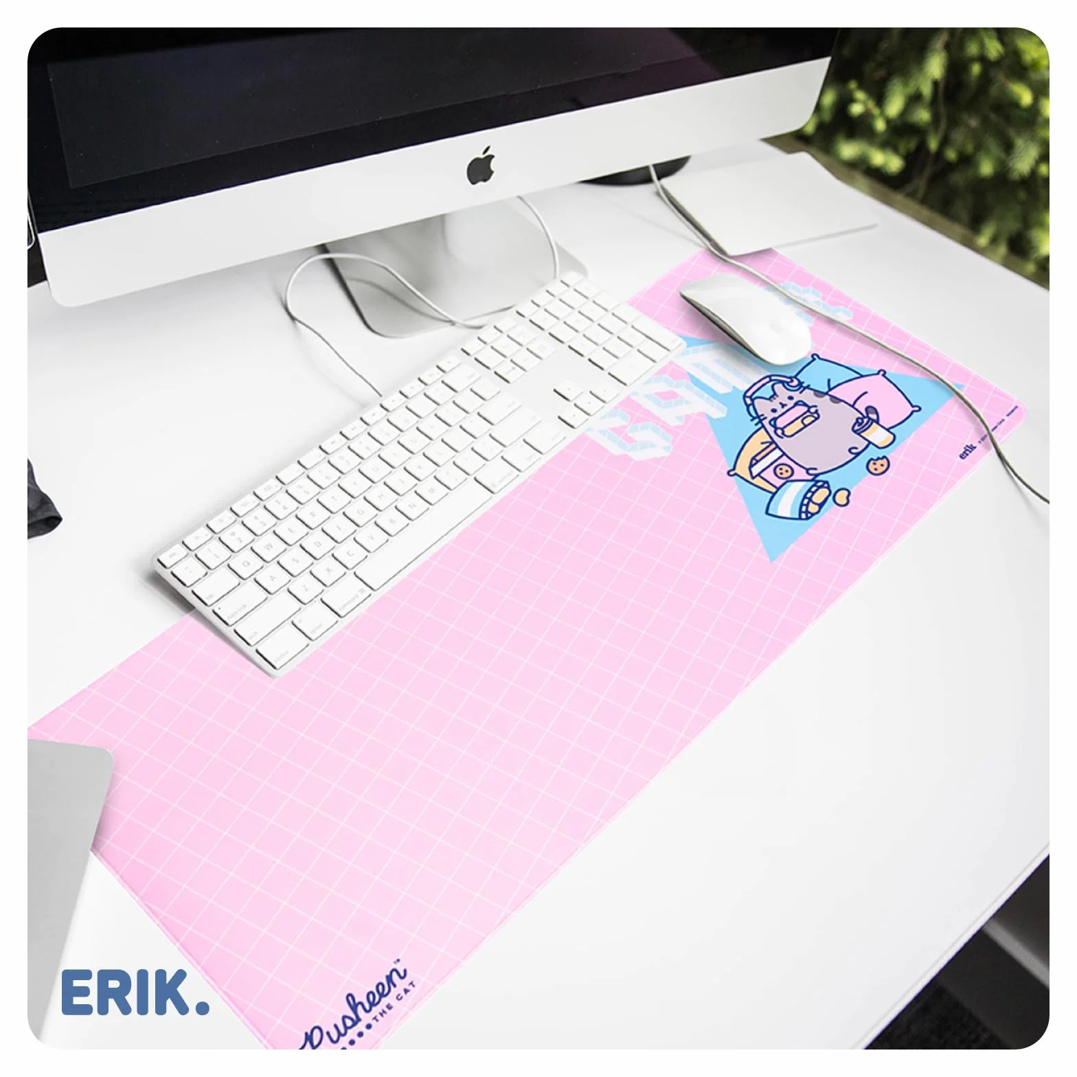 Grupo Erik Tappetino Mouse XXL Pusheen - Tappetino Scrivania Impermeabile e Antiscivolo 80x35 cm | Mousepad, Accessori Gaming per Scrivania | Regalo Kawaii
