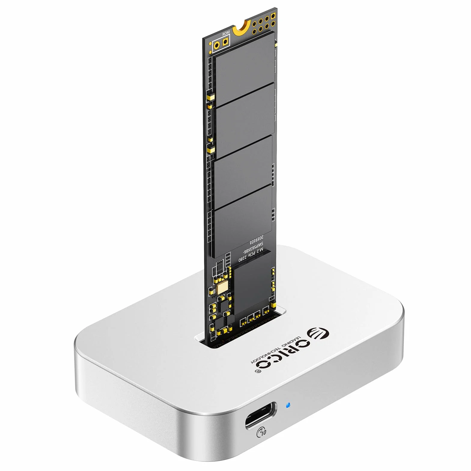 ORICO Custodia per SSD M.2 NVMe/SATA, Docking Station USB 3.2 Gen 2 per M.2, Adattatore per SSD M.2 NVMe/SATA,Compatibile con SSD M.2 2230/2242/2260/2280/22110, Compatibile con Windows/Mac OS/Linux