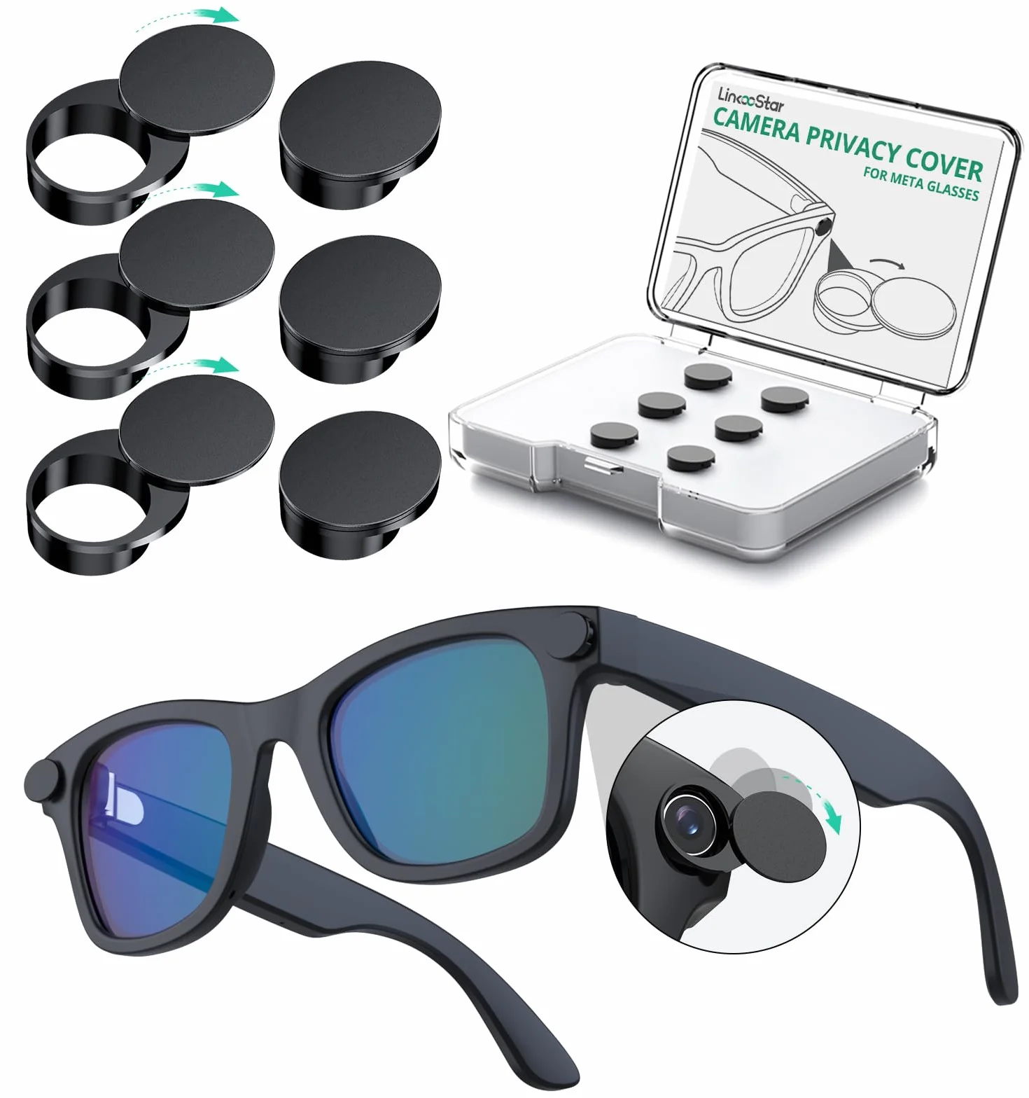 HanCenDa Camera Cover for Meta Glasses