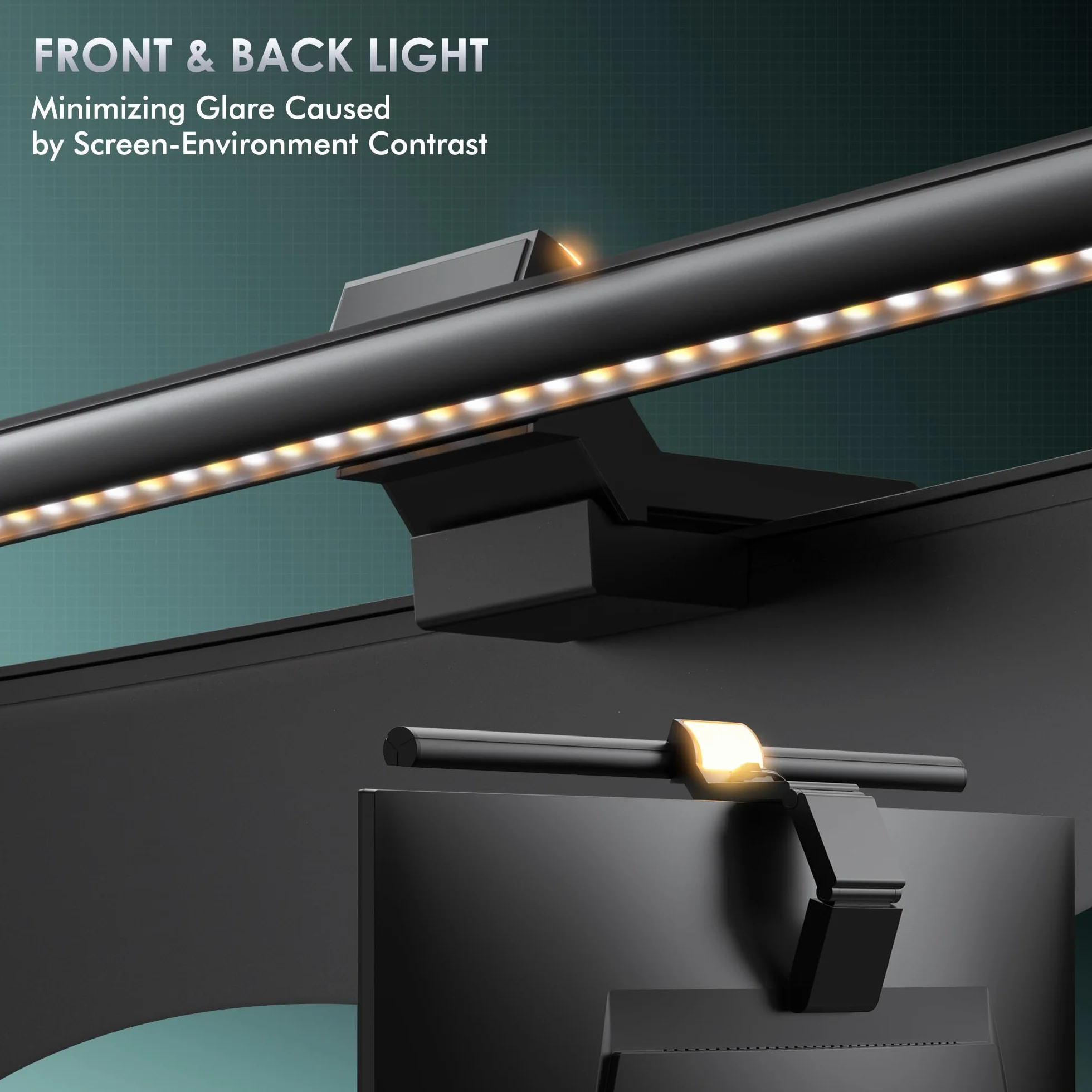 Quntis USB Monitor Light Bar 42,5CM Dimmerabile Protezione Occhi con Telecomando Retroilluminazione
