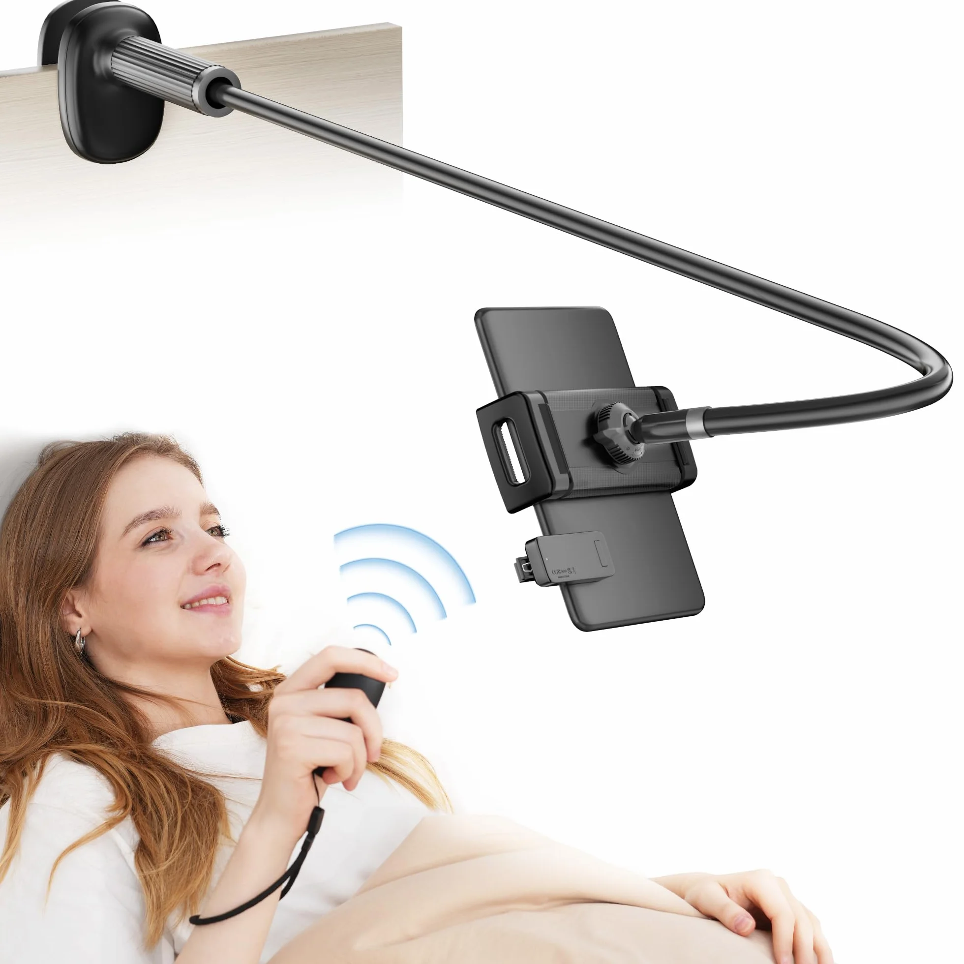 VOLTIFYMAX Supporto per Tablet con Gira Pagine Kindle, Braccio Regolabile a Cigno 4.7''-11''