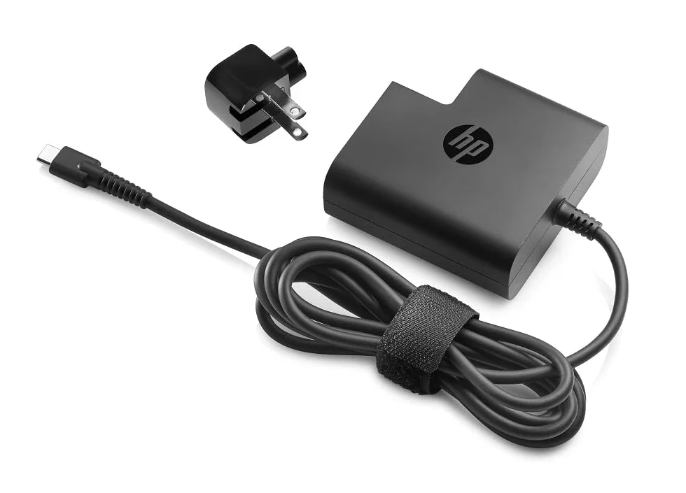 HP Adattatore di Alimentazione da Viaggio USB-C da 65 W, Compatibile con Laptop e Tablet con Connettore USB-C, Nero