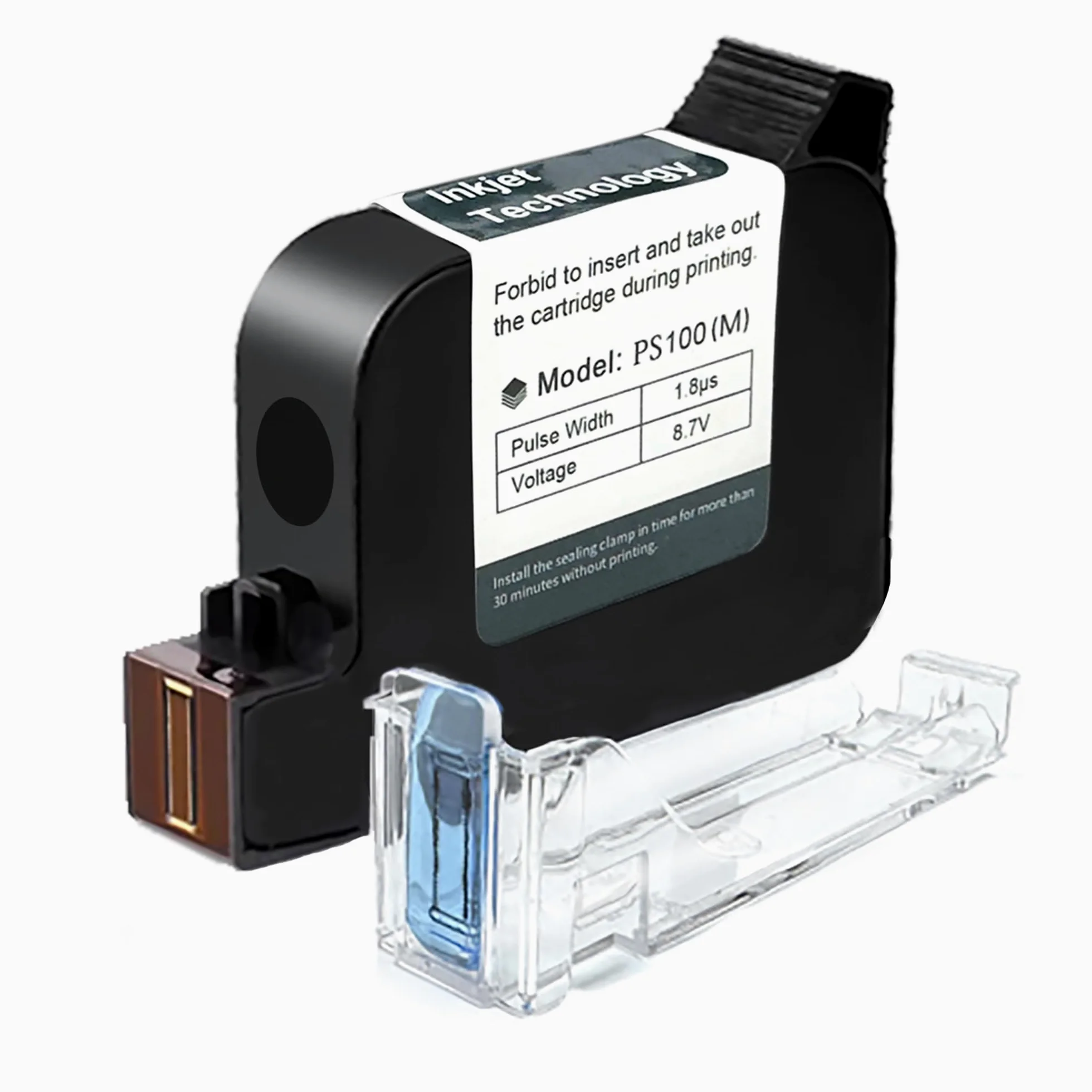Phezer Cartuccia di inchiostro solvente originale ad asciugatura rapida di ricambio PS100 per stampante a getto d'inchiostro portatile e mini stampante a getto d'inchiostro, compatibile per stampanti
