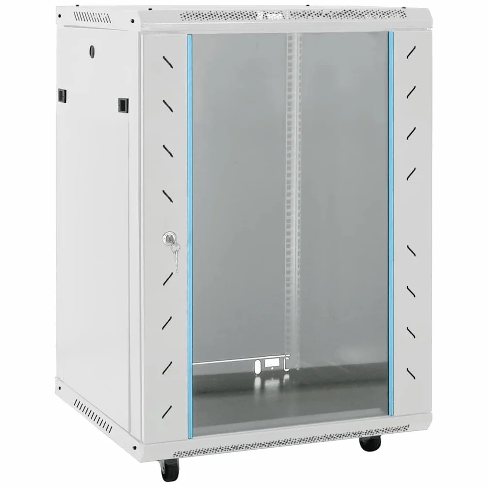 vidaXL Armadietto di Rete 15U 19" IP20 60x45x86 cm Autoportante