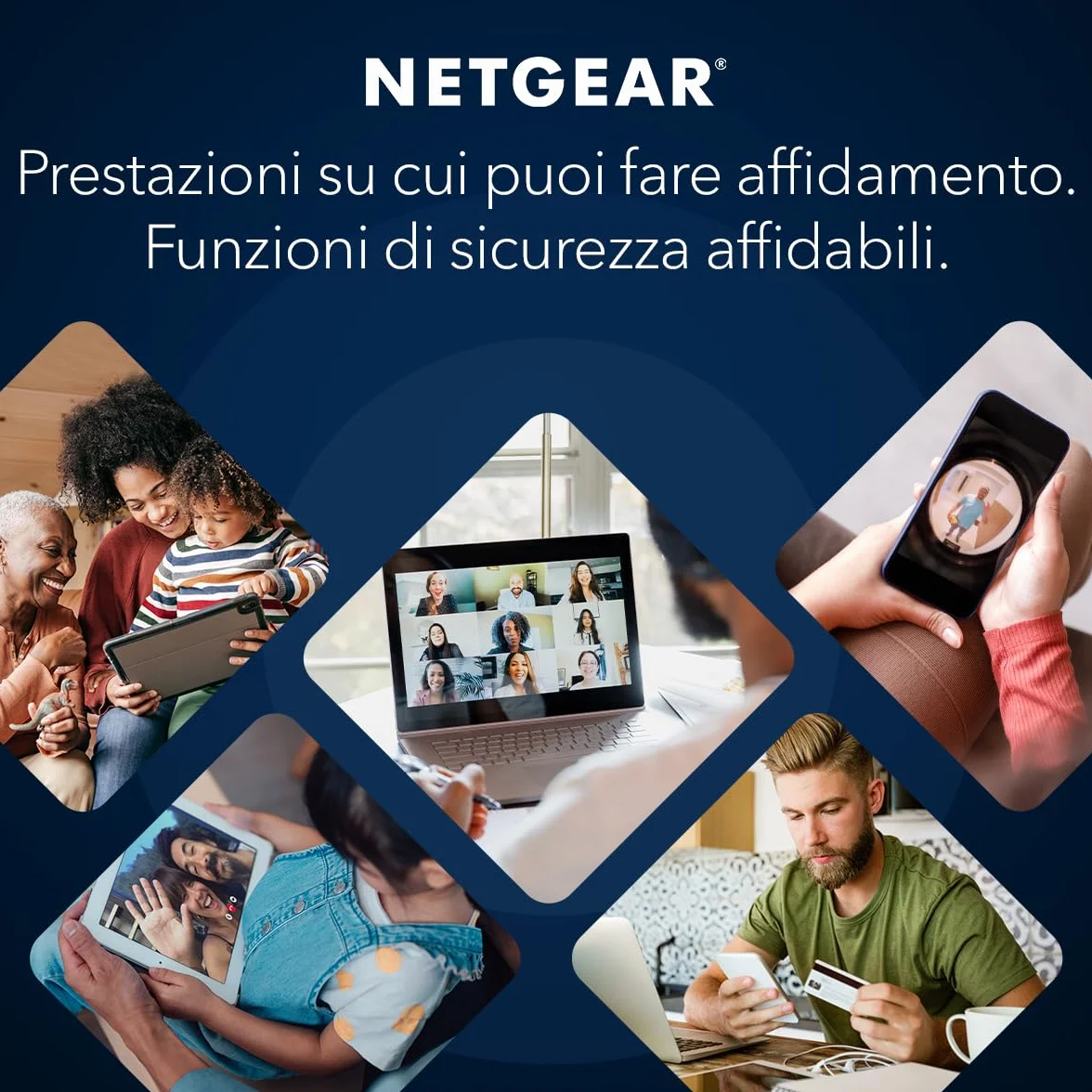 NETGEAR Orbi Serie 770 | WiFi 7 Mesh System | RBE773 | Router wireless + 1 satellite | Fino a 11 Gbps | Copre 540 m² | Supporta 100 dispositivi | Porta Internet 2,5 GB | Tri-Band BE11000| Kit da 3