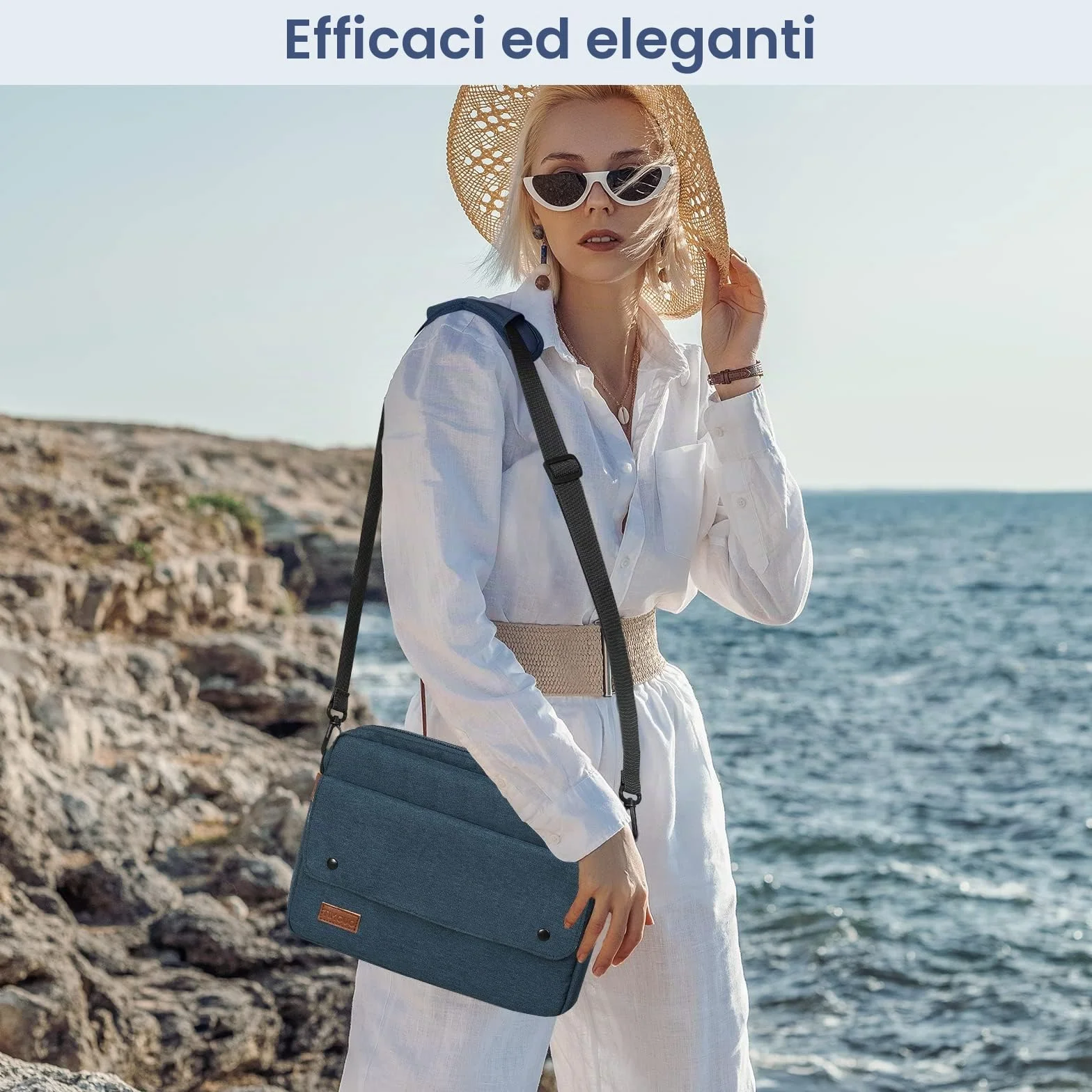 TiMOVO 9-11" Custodia per Tablet con Tracolla per iPad 10a Gen. 10.9", iPad 9a/8a/7a Gen. 10.2", iPad Air 11/Air 5a/4a Gen. 10.9", Galaxy Tab A9+/A9 Plus 11", Indaco