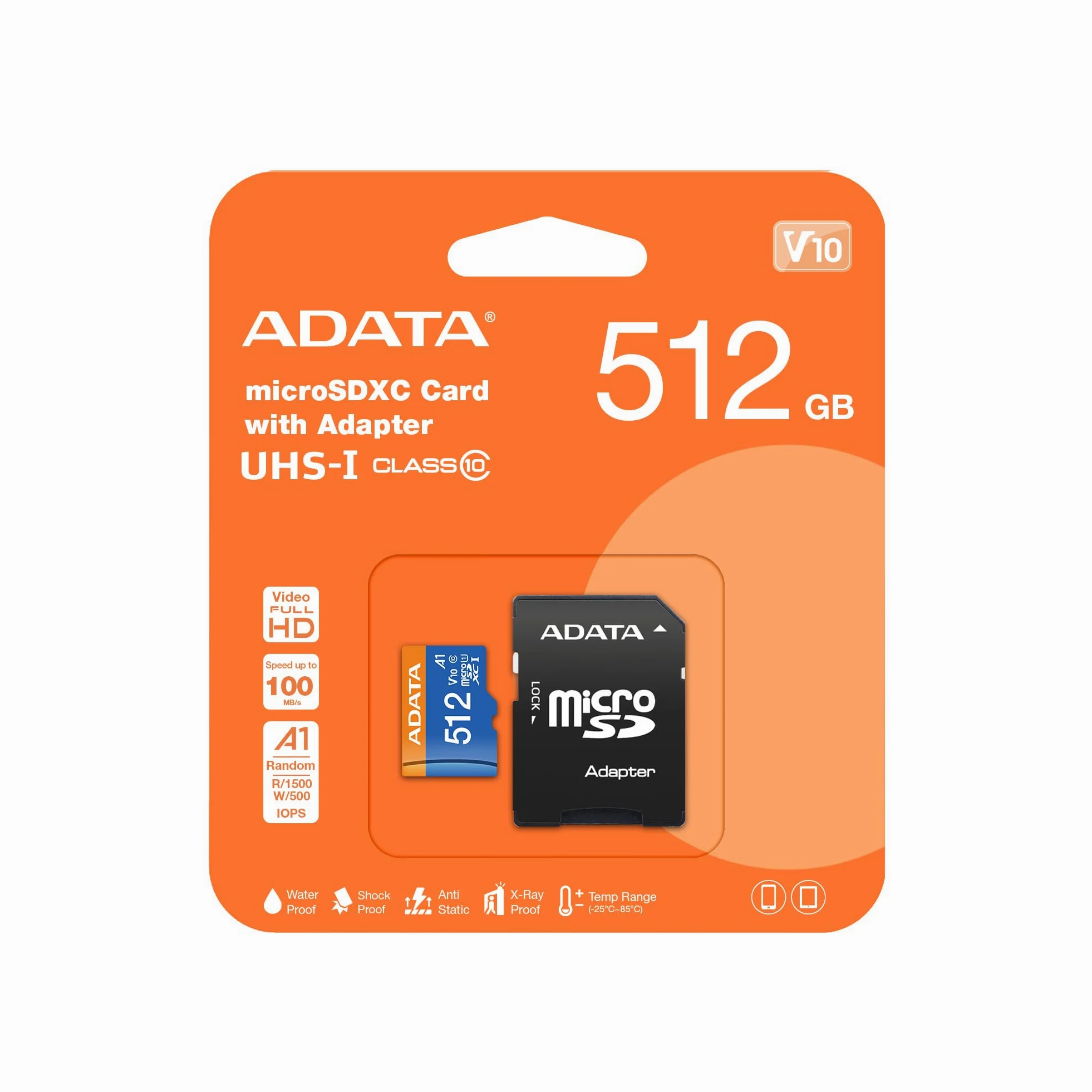 Adata Ausdx512guicl10a1-Ra1 Memoria Flash 512 Gb Microsdxc UhS-I Classe 10 (warehouse LindeN----Premier 512gb Micr)