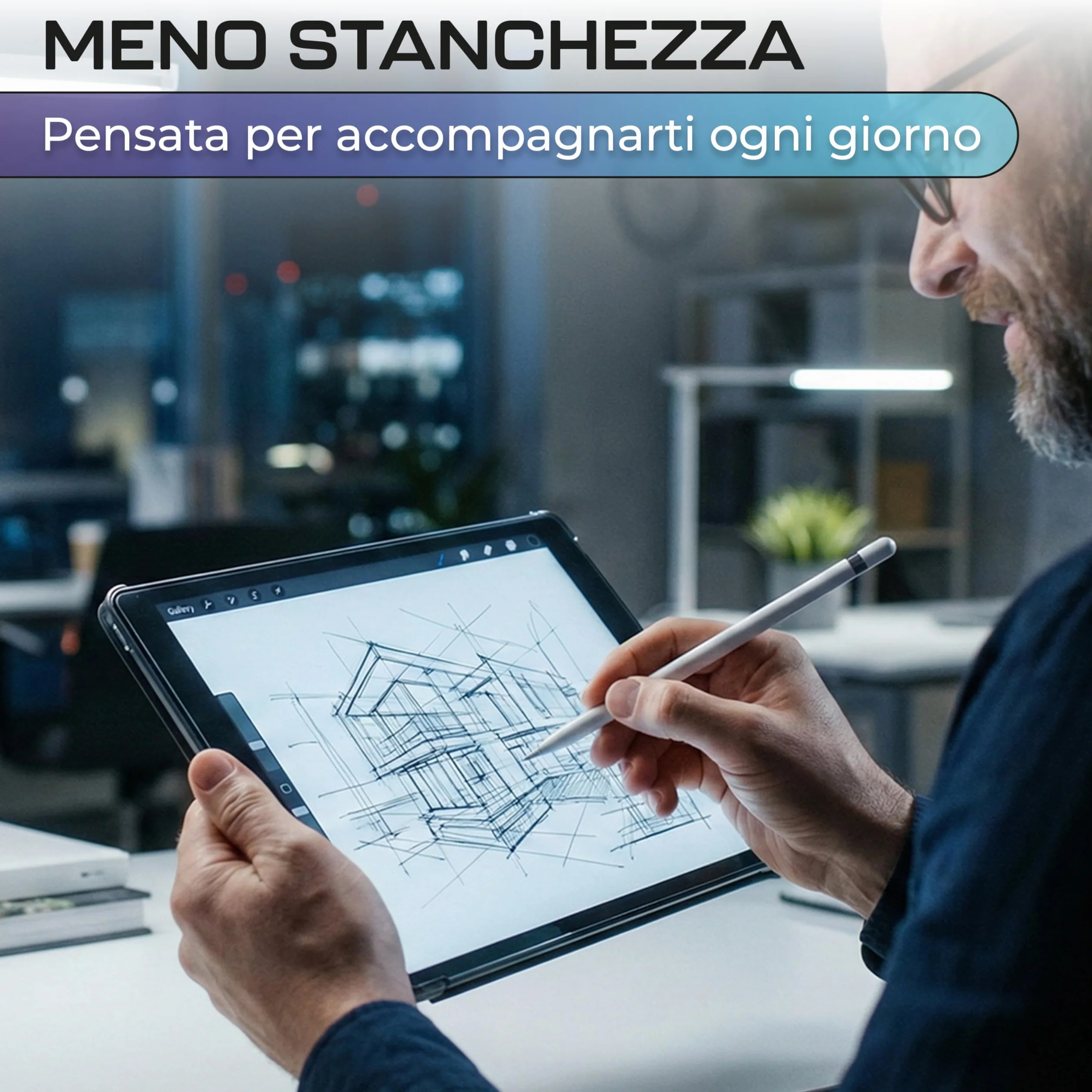 Pellicola Vetro Temperato Anti Luce Blu per iPad 10,2 Pollici 9° Generazione 2021, 2 Pezzi