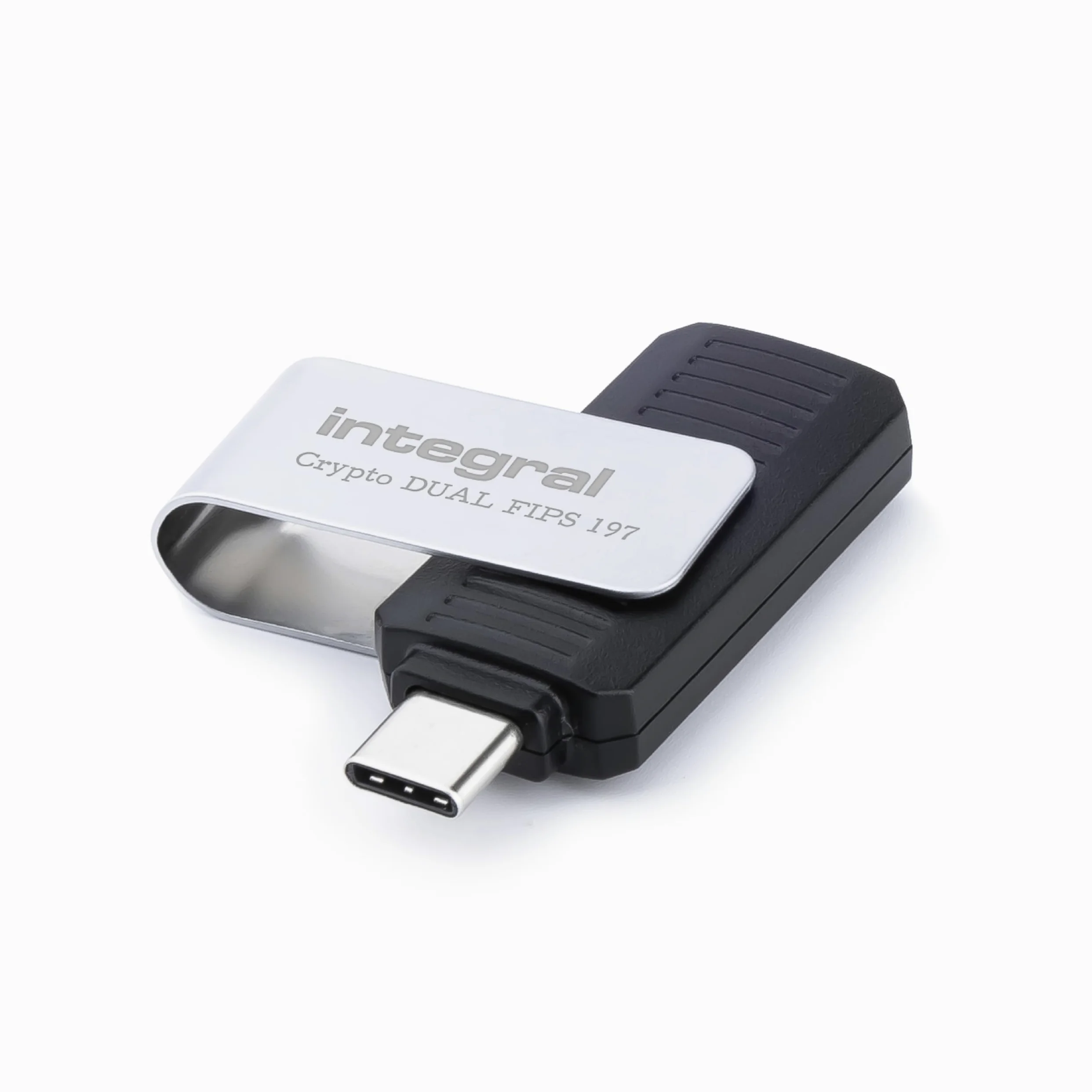 Integral Crypto-C - Chiavetta USB da 64 GB, con doppia crittografia AES-XTS 256-bit con crittografia hardware USB 3.2 con doppia password sicura, certificata FIPS 197, compatibile con Mac, MacBook,