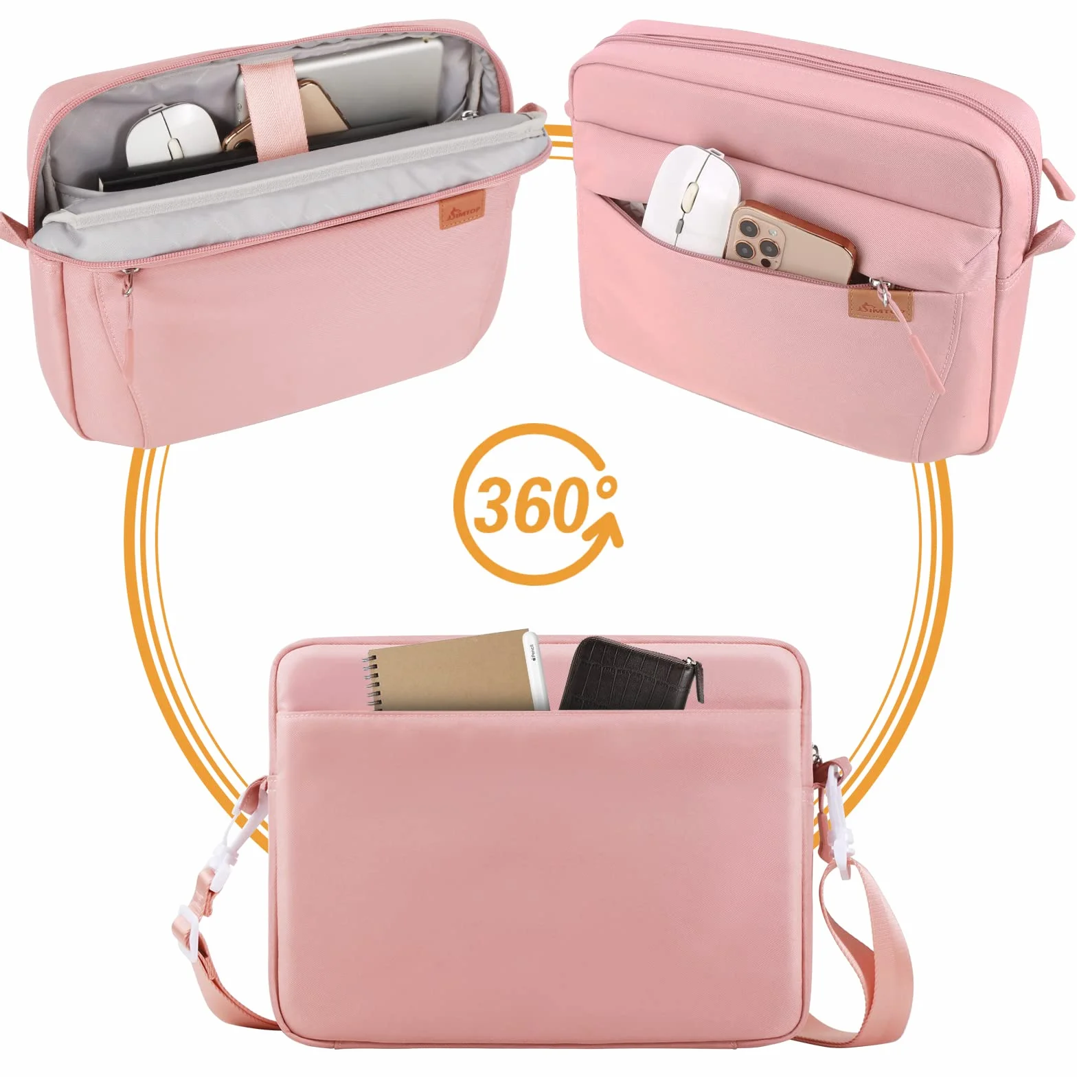 SIMTOP Borsa per Tablet 11 pollici,Borsa a Tracolla per tablet,Lavoro quotidiano,borsa a tracolla Multitasche impermeabile da uomo in poliestere