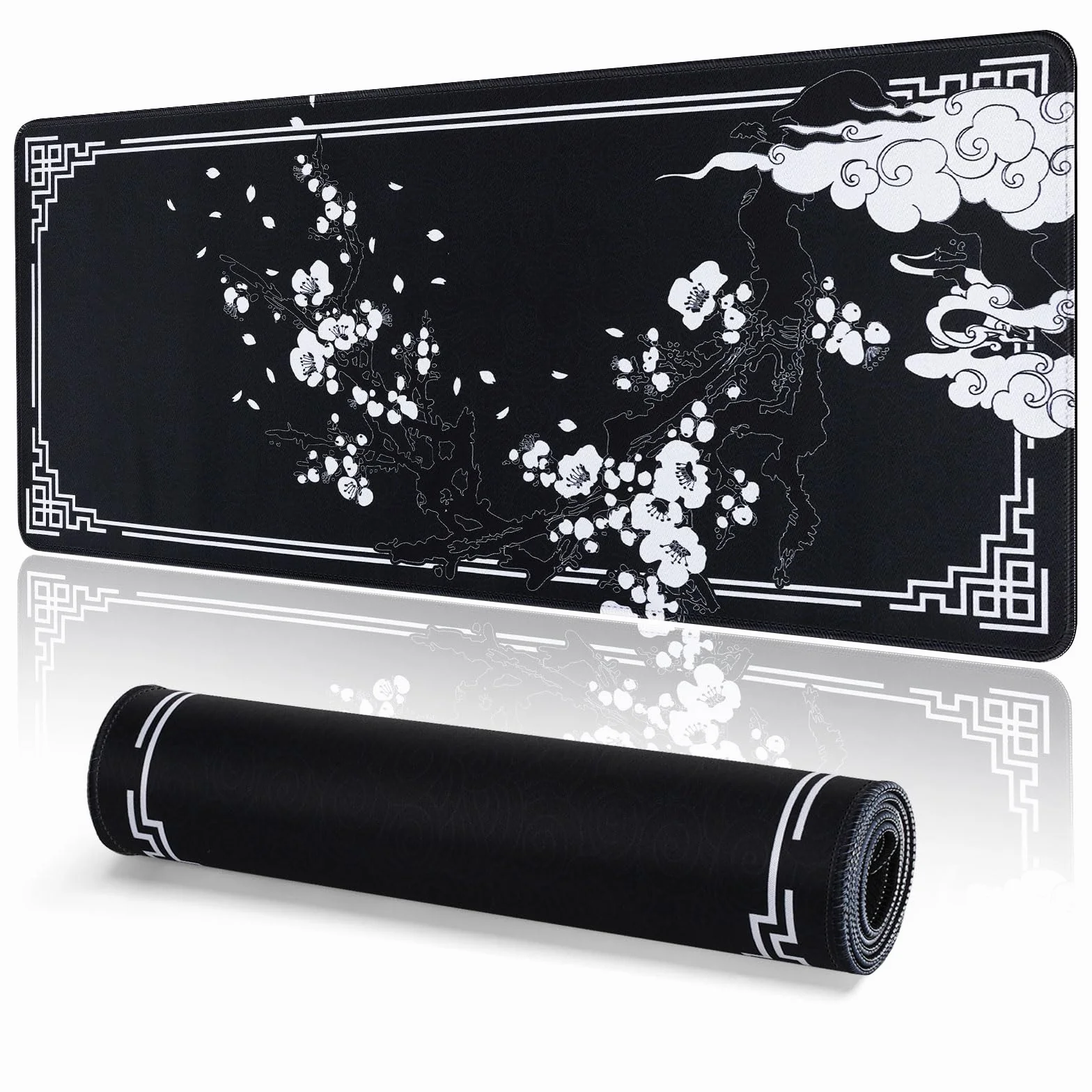 EFISH Tappetino per mouse XXL Gaming 800 x 300 mm cucito impermeabile antiscivolo