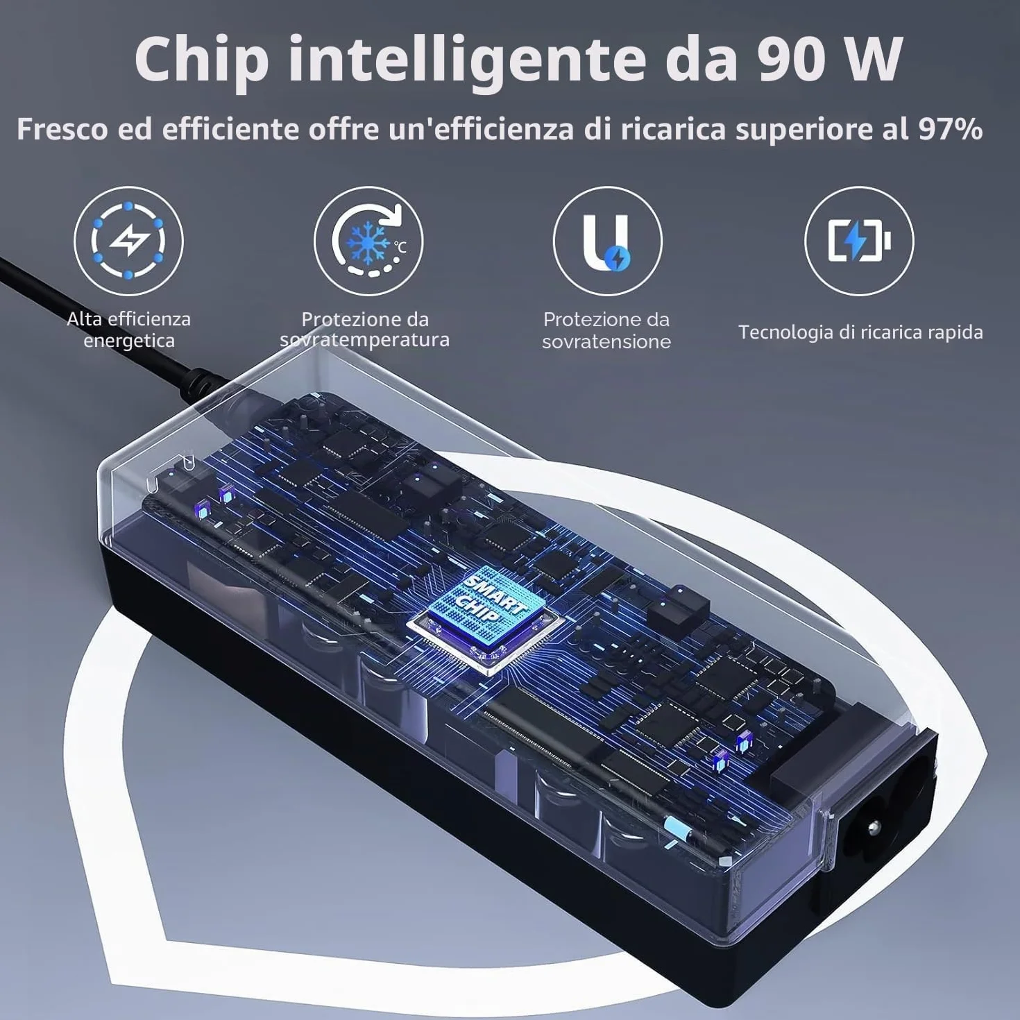 90W Alimentatore Universale Notebook Caricatore PC Universale Portatile per HP Stream ASUS Lenovo Dell Acer Toshiba Sony Fujitsu MSI Samsung