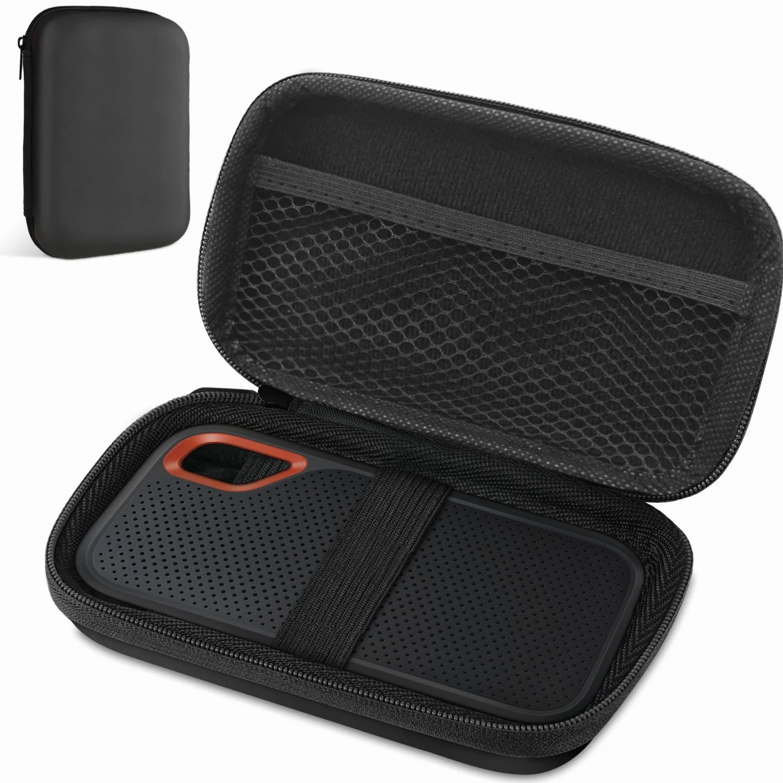 Custodia per Hard Disk, Custodia Hard Disk Esterno 2.5", Antiurto Rigida Cover Case, Borsa SSD HDD, Portatile Disco Esterno Protettiva, Nero