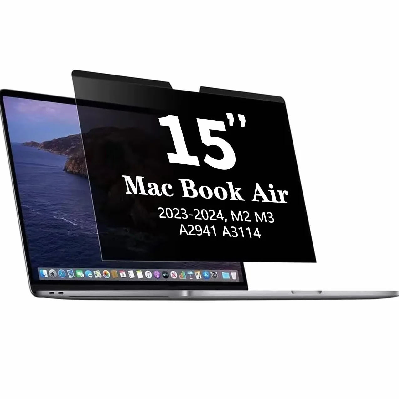 Filtro Magnetico per la Privacy per MacBook PRO da 15 Pollici (2016-2019), Protezione dallo spionaggio, antiglare, Pellicola Protettiva per la Privacy per MacBook PRO da 15 Pollici (A1707, A1990)