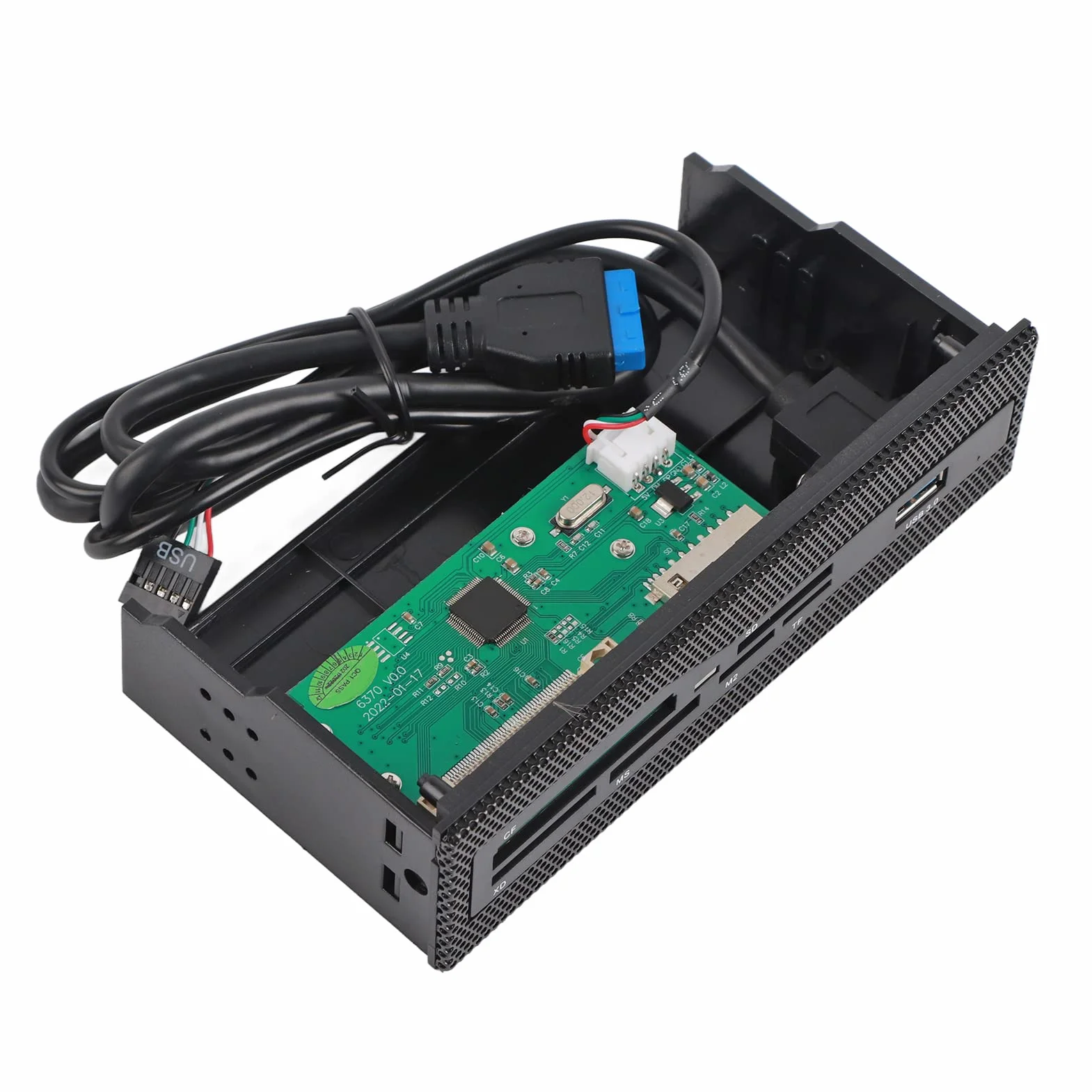 Pannello Frontale Lettore di Schede Interno Pannello Frontale Usb 16×10×5 Pc Lettore di Schede Interno Porta Usb 3.0 M2 Scheda Cf Cruscotto Pannello Frontale Pannello del Pc