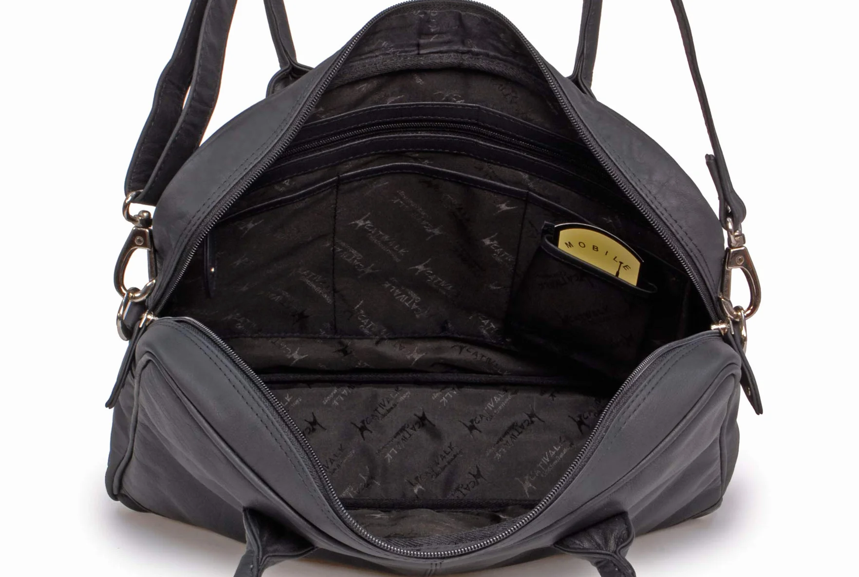 Catwalk Collection Handbags - Grande Borsa Tote Pelle - Borsa a Spalla da Lavoro - Cartella Ufficio Donna - Tracolla Removibile - Grosvenor
