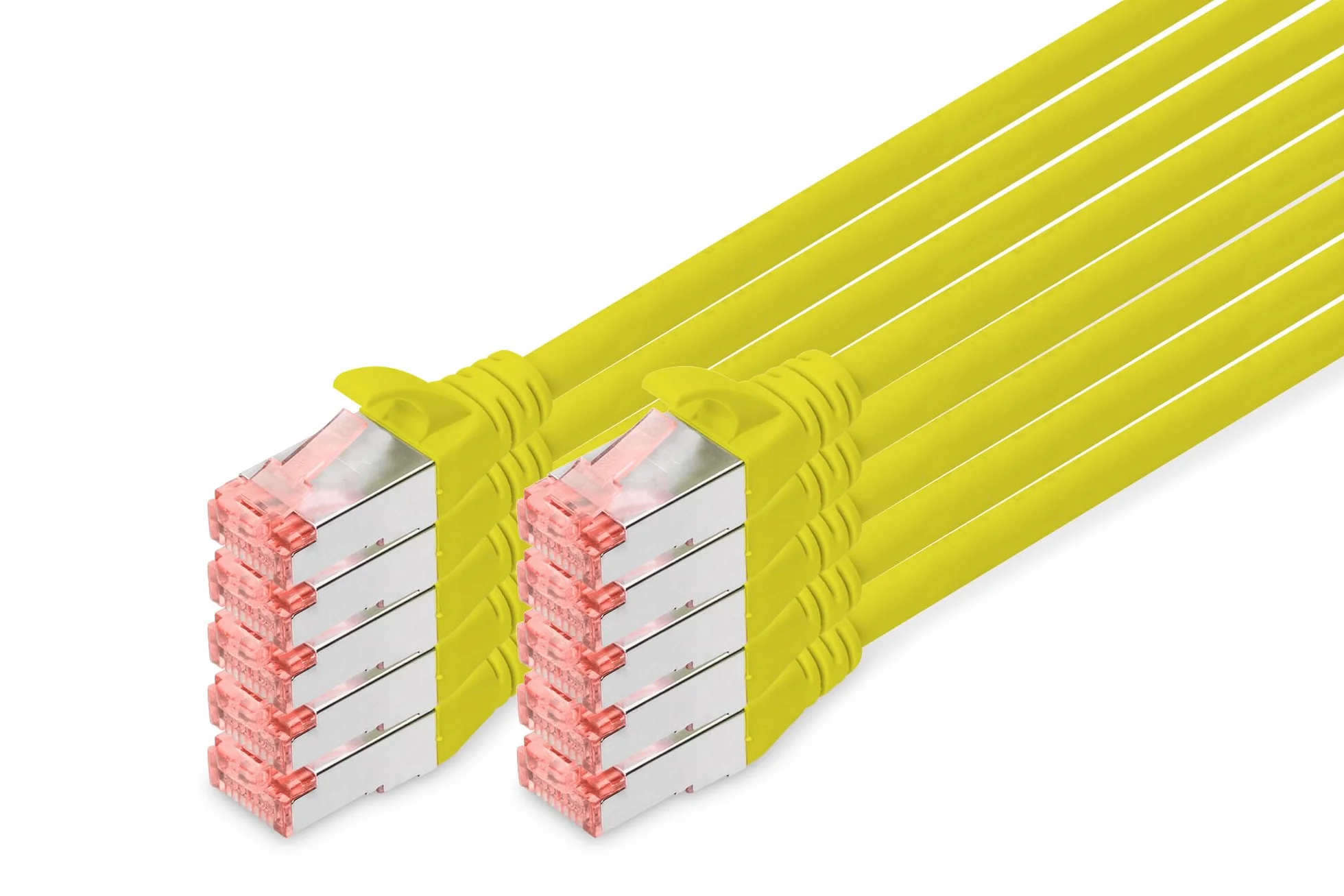 Digitus Professional Cat6 S/FTP Cavo di Rete 1 m Giallo 10 Pezzi LSZH