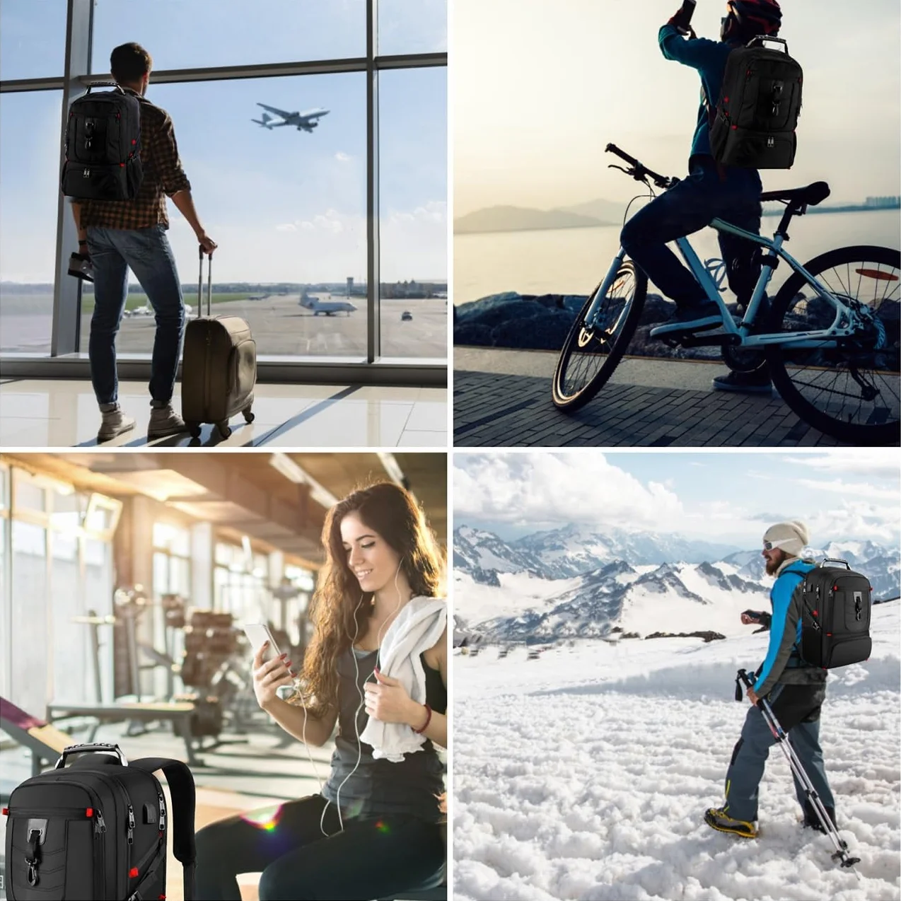 Zaino Porta PC Portatile da 18,4 Pollici per Uomo, da Viaggio con Scomparto per Scarpe e Tasca Antifurto, per la Scuola, Impermeabile, per College, Ragazzi Affari Lavoro, Sportivo