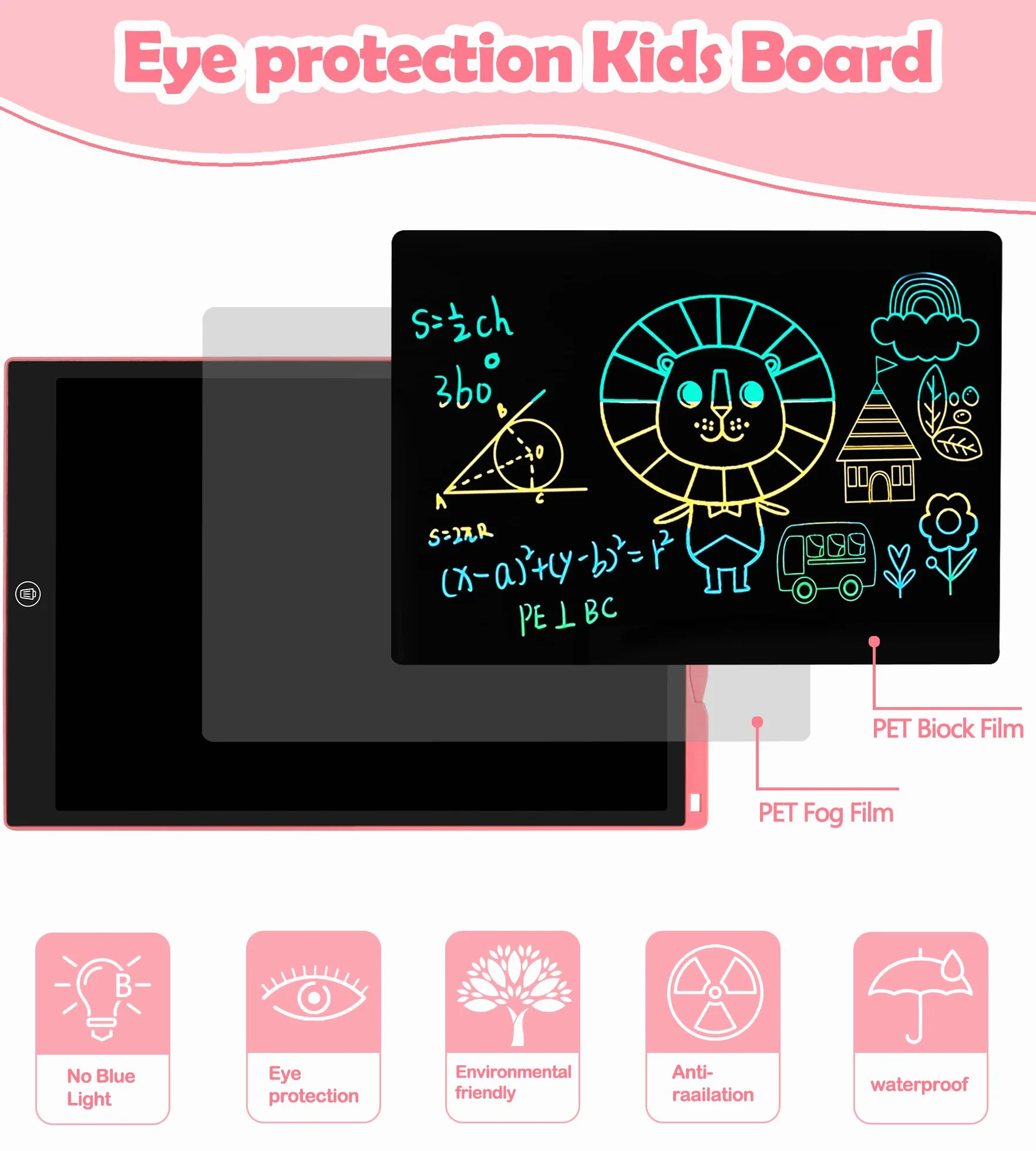 Tavoletta Grafica LCD Scrittura 15 Pollici, Tavoletta Grafica Bambini Elettronica Digitale da Disegno con Penna Giochi Giocattolo 3 4 5 6 7 8 9 Anni Regali di Natale di Compleanno per Ragazzi Ragazze