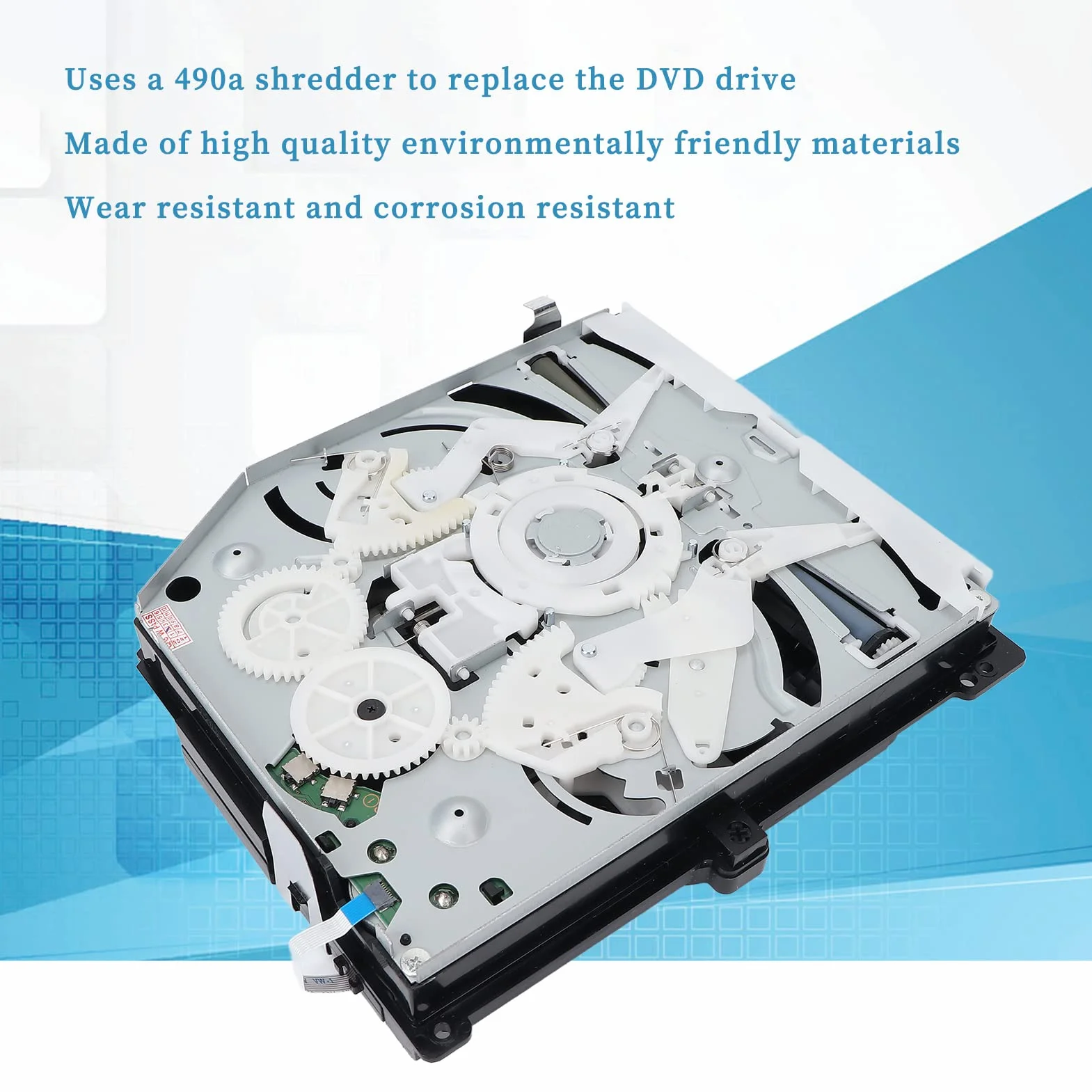 Gugxiom Sostituzione dell'unità Ottica, Sostituzione dell'unità Dvd Blu-Ray PS4 per Sostituire L'unità Dvd con Shredder 490a, Supporta Blu Ray e Monoculare, per PS4 KEM 490