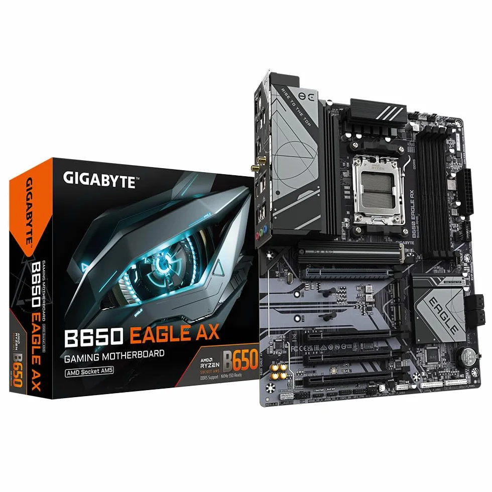 GIGABYTE B650 EAGLE AX Scheda Madre AMD Ryzen 9000, DDR5 7600MHz, PCIe 5.0, WiFi 6E