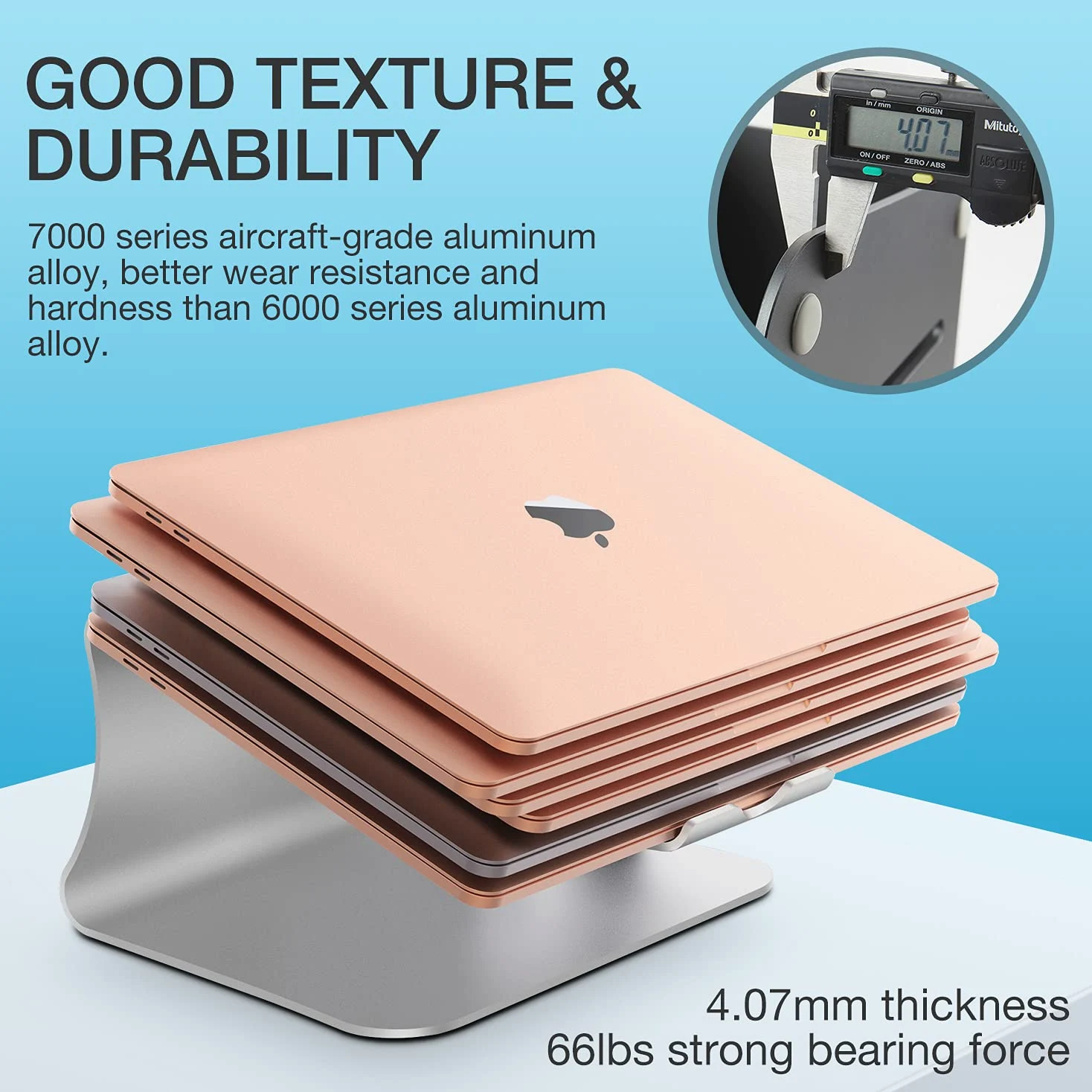 Supporto per laptop Supporto PC Portatile, Ergonomico Porta PC, Ventilato Alluminio Laptop Stand Compatibile con MacBook Air, Pro, Dell XPS, Samsung, Altri 10-16" Tablet