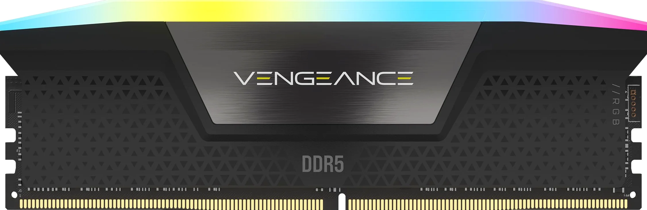 CORSAIR VENGEANCE RGB DDR5 16GB (1 x 16GB) Fino a 5200MHz INTEL RAM | Memoria Per Computer Desktop, Compatibile con Intel XMP 3.0, CL40, Nero, CMH16GX5M1B5200C40