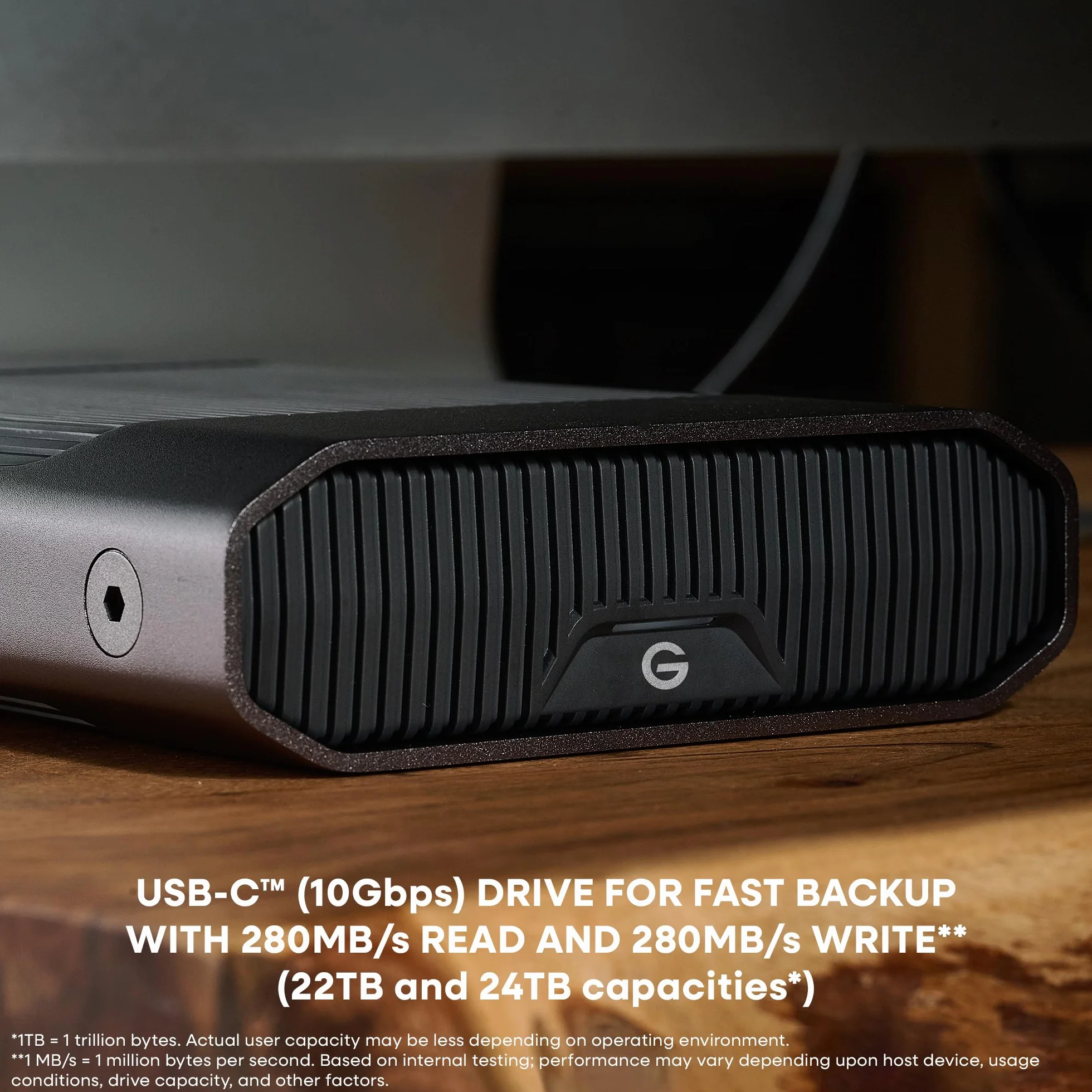 G-DRIVE 8TB Hard disk desktop di classe enterprise, fino a 260 MB/s, USB-C, USB 3.2 Gen 2 (10Gbps), disco rigido classe Enterprise 7200 RPM