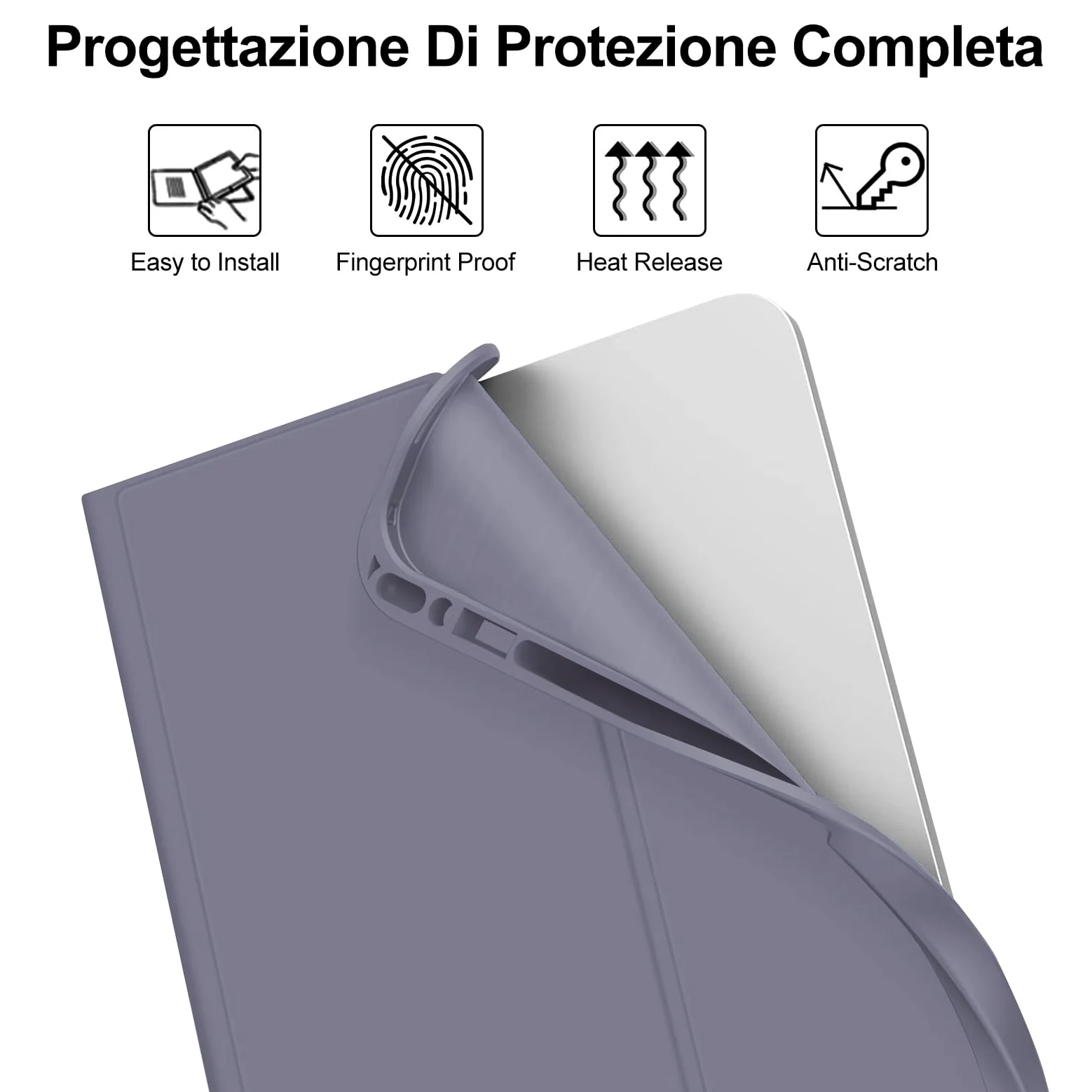 Tastiera per iPad A16 11/10 Generazione (2025/2022) con Touchpad, Cover con Tastiera per iPad 11 Gen 11 Pollici/10 Gen 10.9 Pollici, Magnetica QWERTY Keyboard, Custodia con Portapenna, Viola lavanda