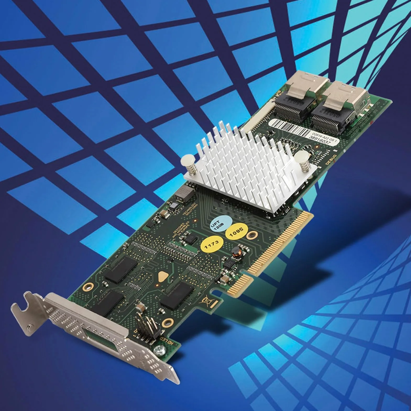 Akozon Connettore Mini SAS SFF 8087 X4, D2616 SAS2108 SATA Raid 6Gbs 512M Cache Array Controller PCI Scheda Baffle Basso Otto Porte SATA Interne